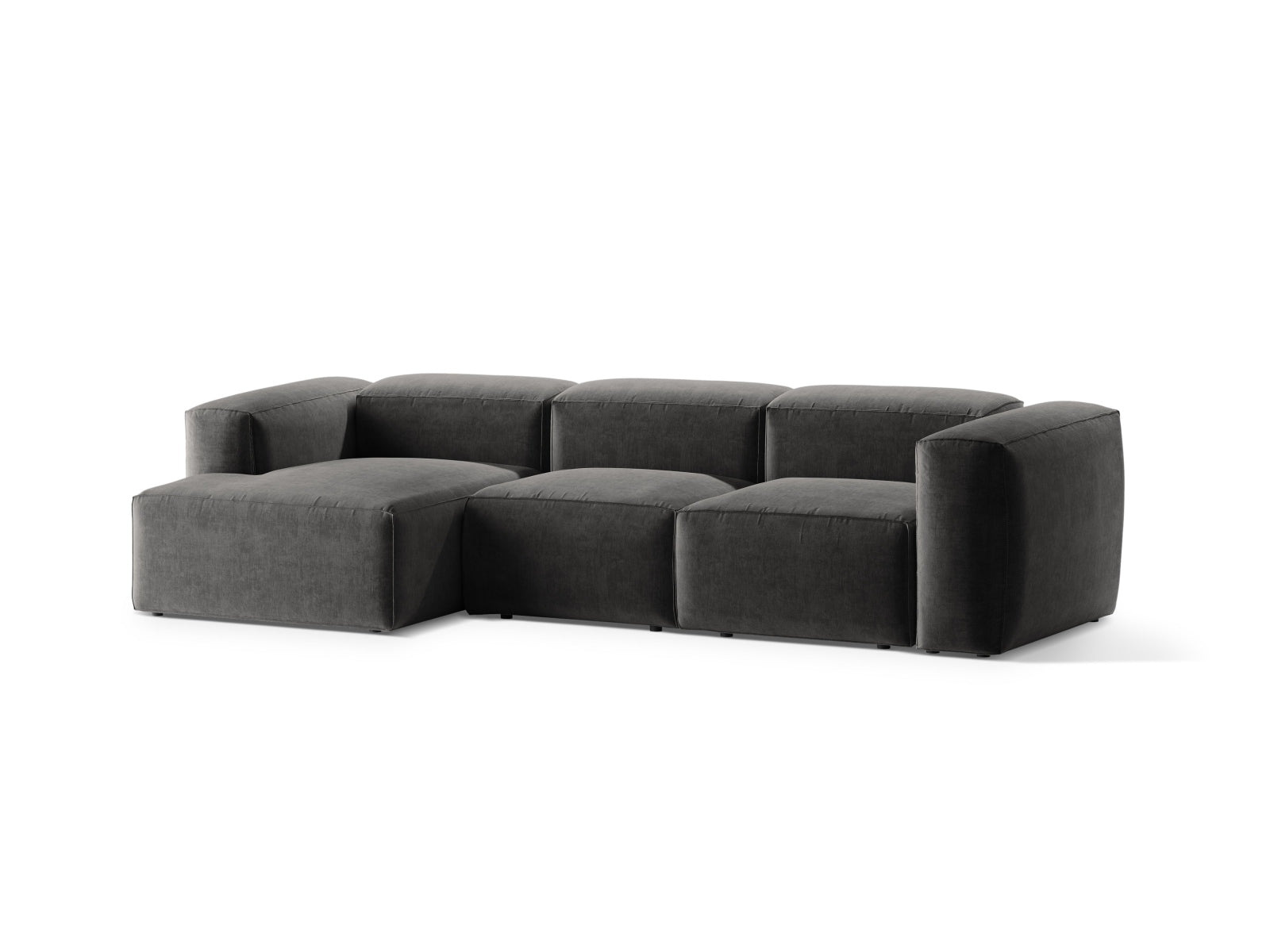 Bergamo Modulares Ecksofa links 3 Sitzer in Graphite-Liberty präsentiert im Onlineshop von KAQTU Design AG. Ecksofa links ist von Cosmopolitan Design