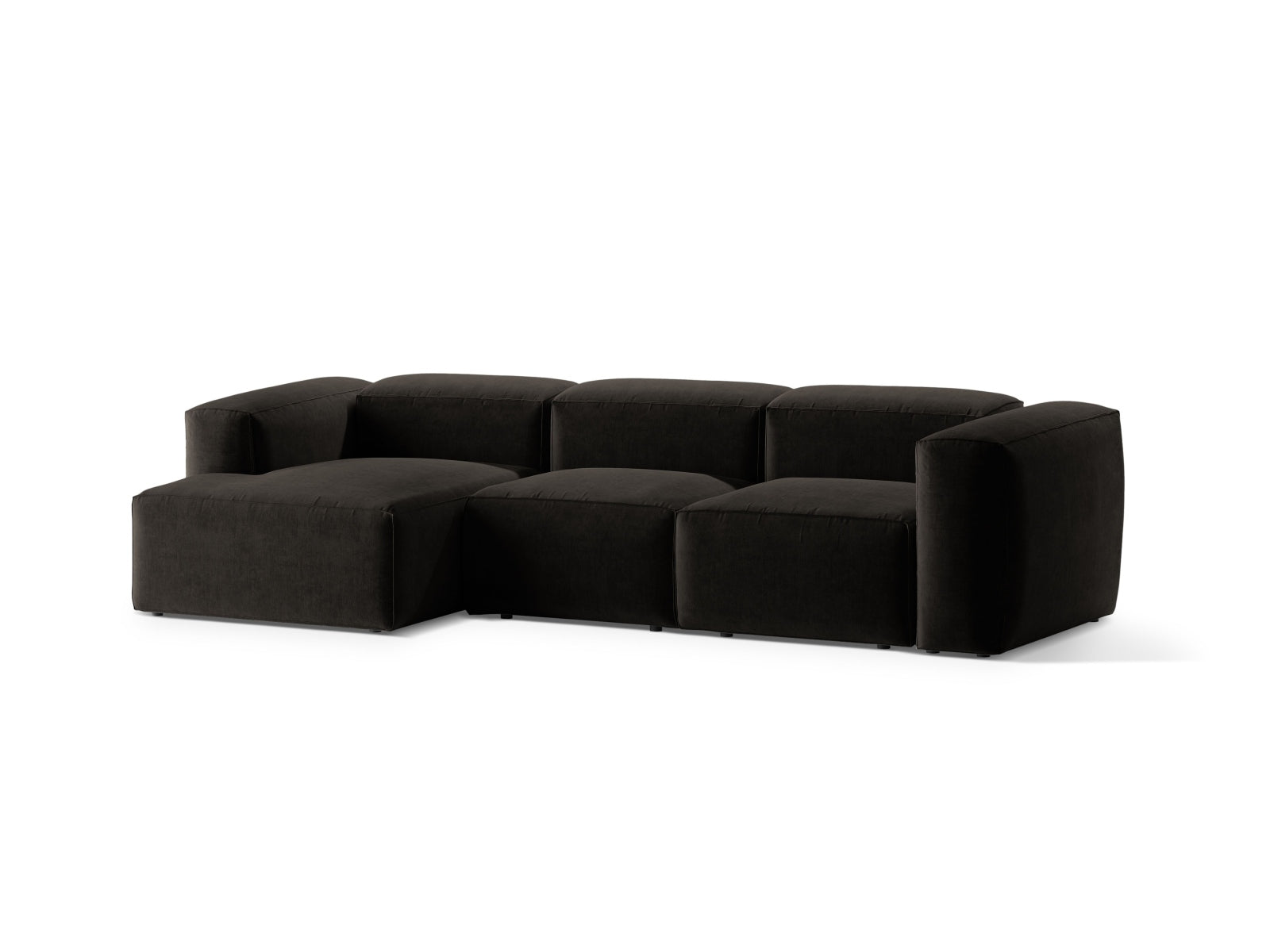 Bergamo Modulares Ecksofa links 3 Sitzer in Black-Liberty präsentiert im Onlineshop von KAQTU Design AG. Ecksofa links ist von Cosmopolitan Design
