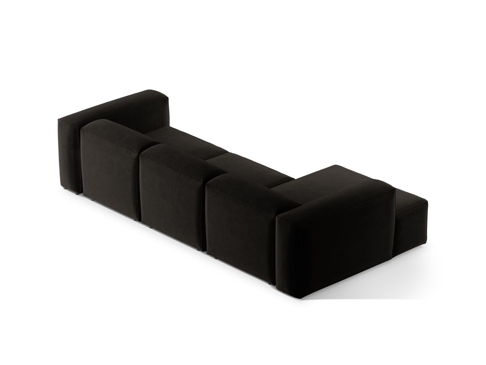 Bergamo Modulares Ecksofa links 3 Sitzer in Black-Liberty präsentiert im Onlineshop von KAQTU Design AG. Ecksofa links ist von Cosmopolitan Design
