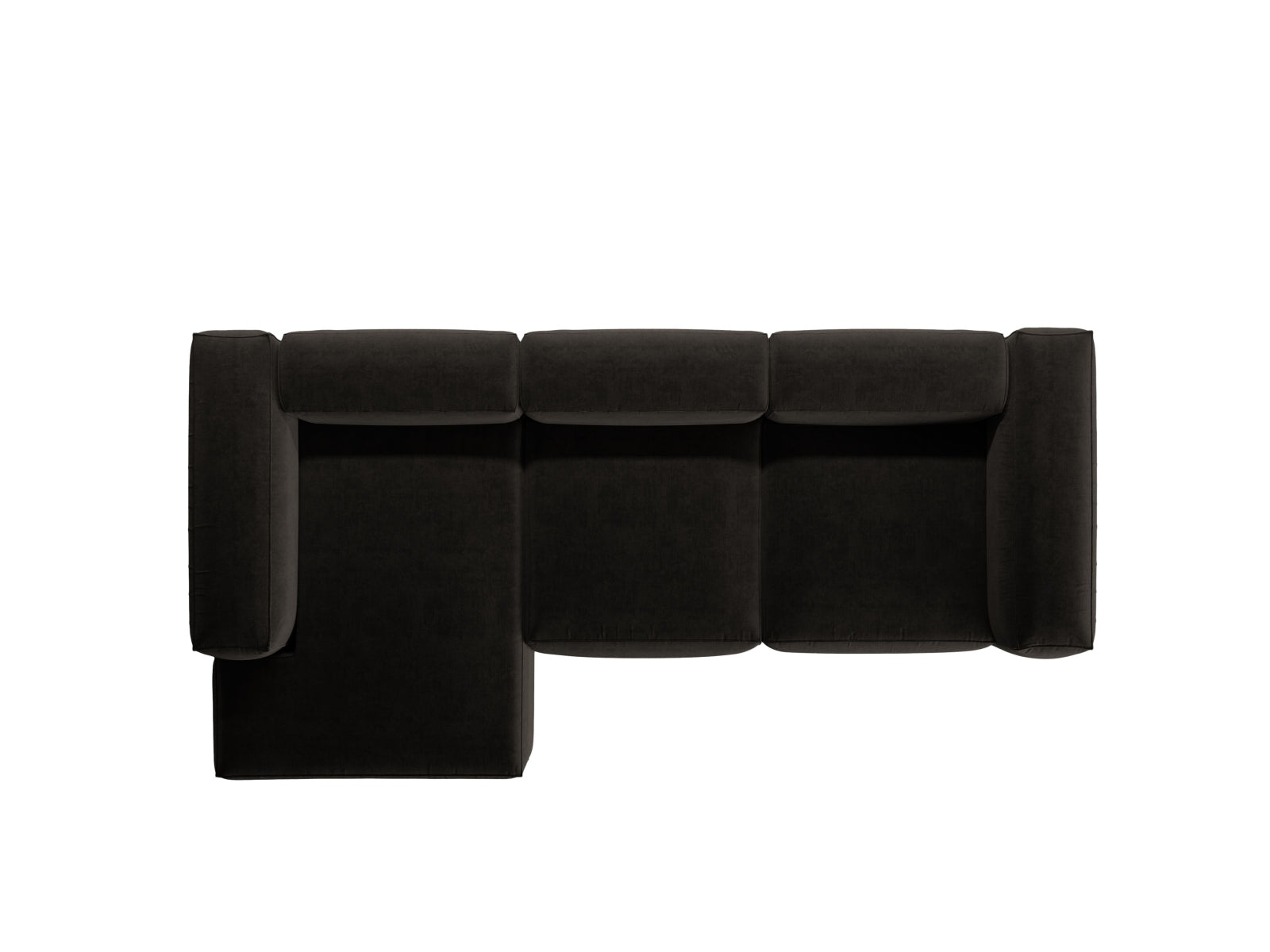 Bergamo Modulares Ecksofa links 3 Sitzer in Black-Liberty präsentiert im Onlineshop von KAQTU Design AG. Ecksofa links ist von Cosmopolitan Design