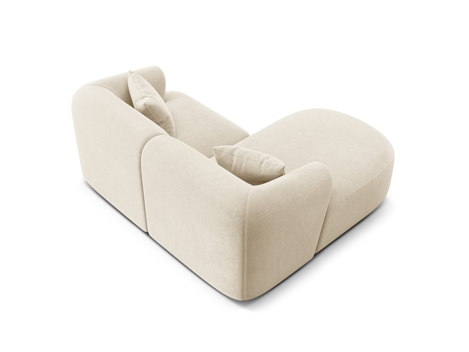 Modulares 3-Sitzer Sofa Campi in sanftem Beige, perfekt für moderne Wohnzimmer, entworfen von Cosmopolitan Design.
