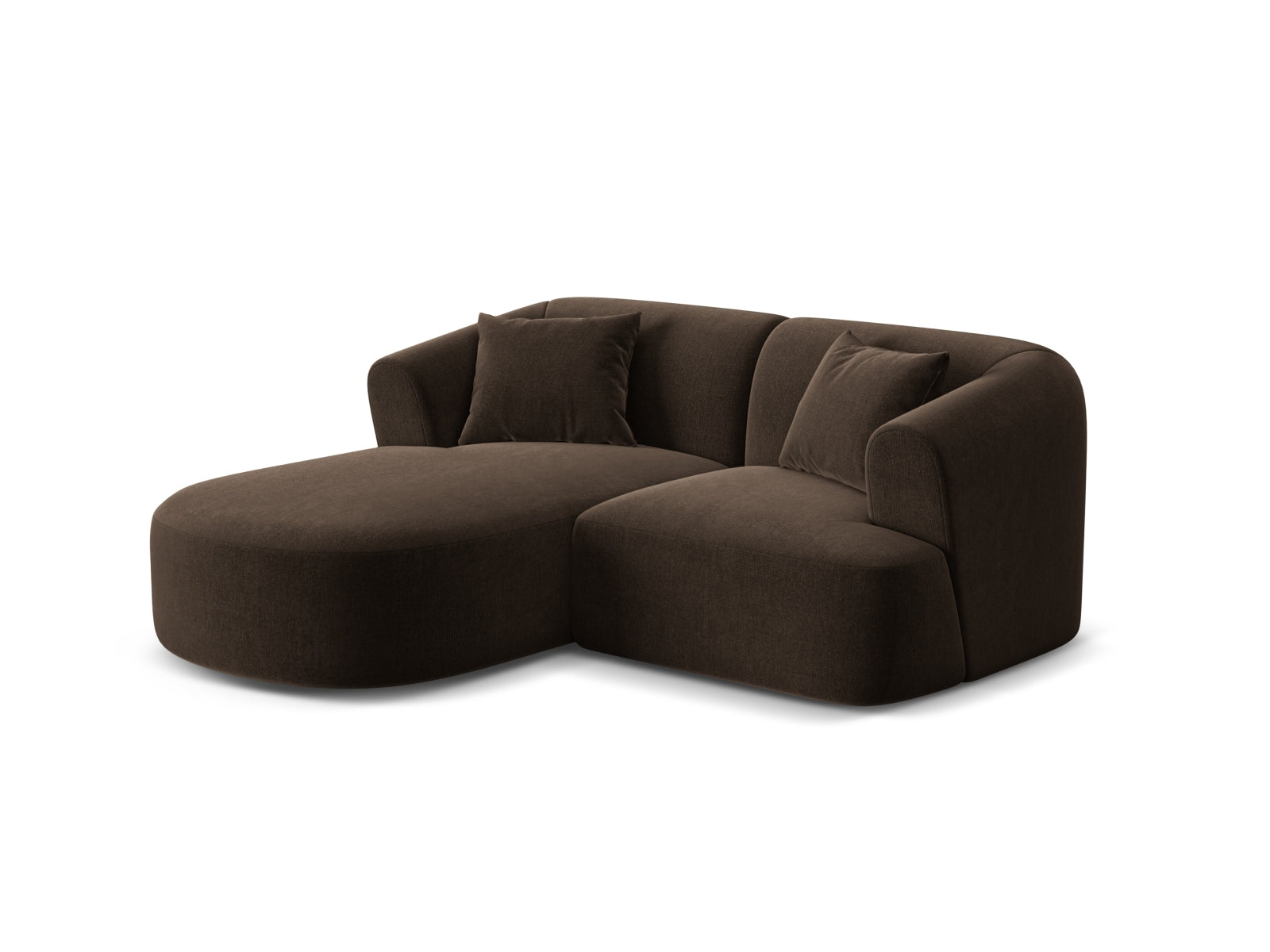 Elegantes 3-Sitzer Ecksofa Campi in Chocolate-Vogue, ideal für stilvolle Wohnräume. Modular und vielseitig von Cosmopolitan Design.