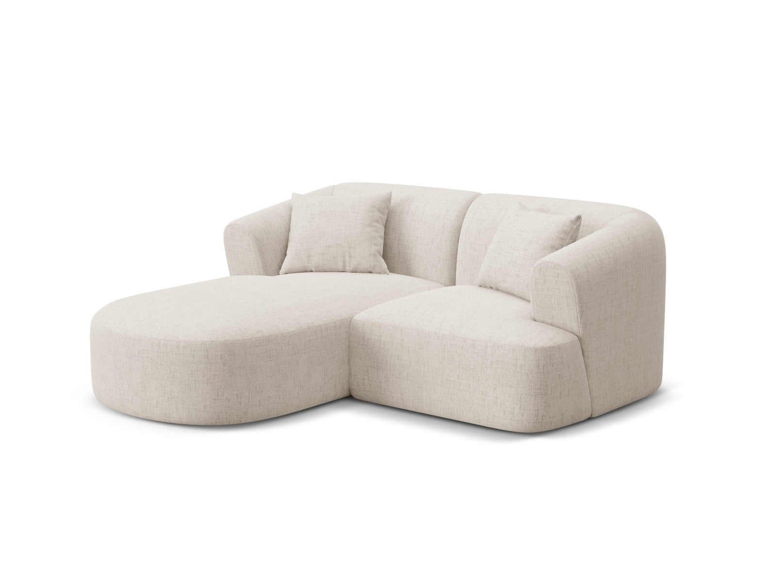 Modulares 3-Sitzer Ecksofa Campi in elegantem Light Beige, ideal für stilvolle Wohnräume, präsentiert von Cosmopolitan Design.
