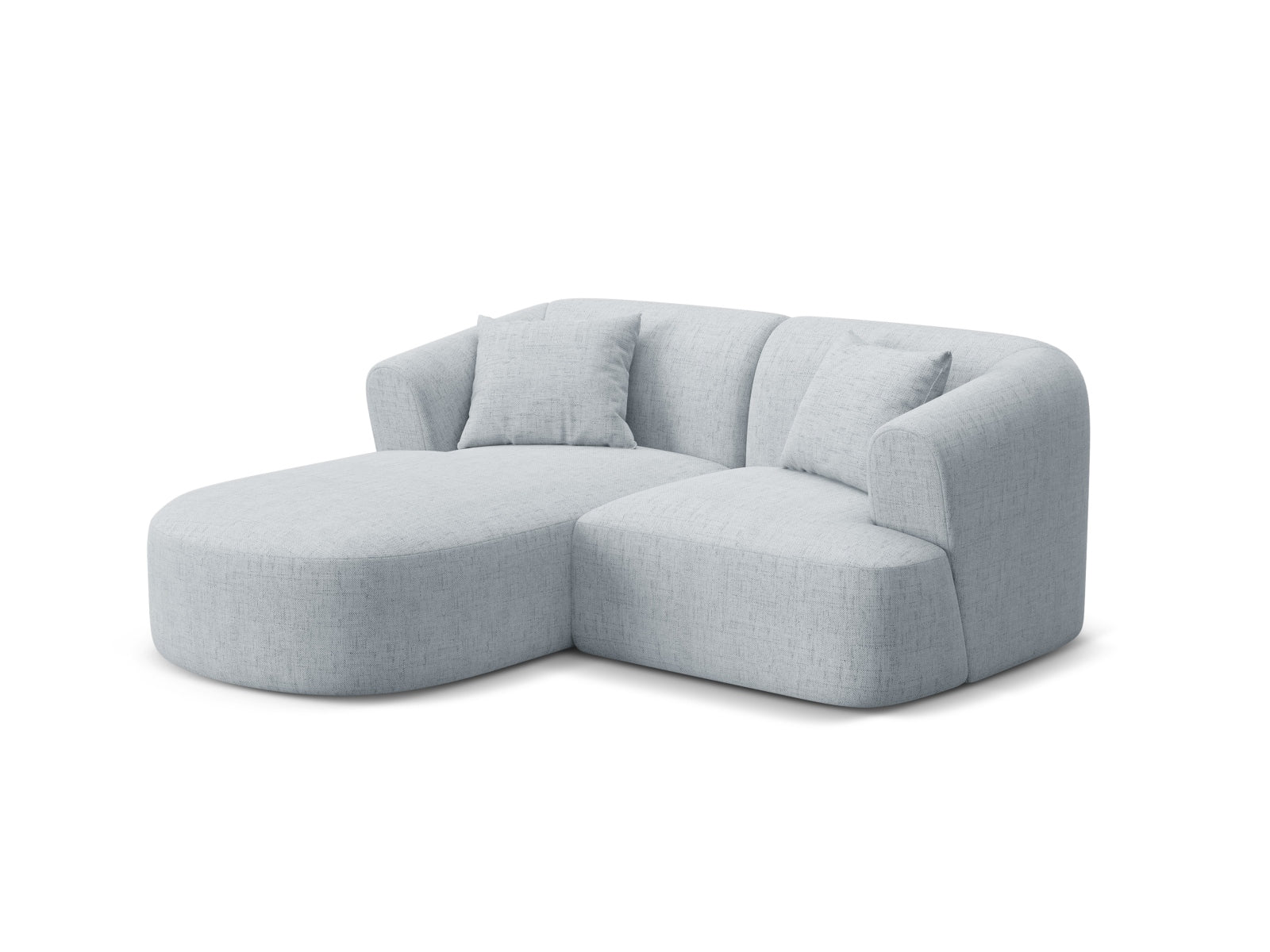 Modulares 3-Sitzer Ecksofa Campi in hellem Grau, stilvoll und modern, ideal für Ihr Wohnzimmer, präsentiert von Cosmopolitan Design.
