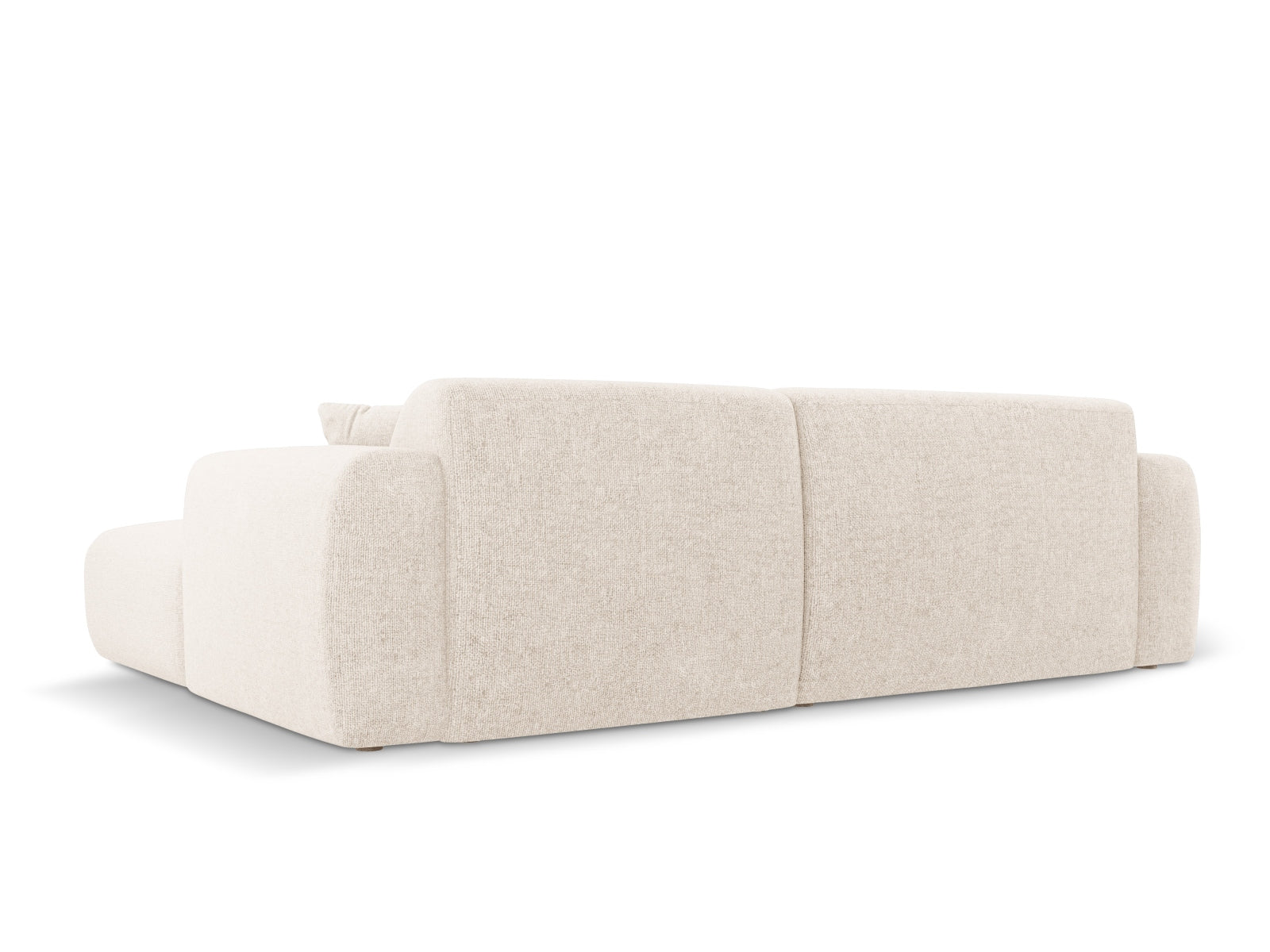 Elegantes Nolio Ecksofa links in hellem Beige, ideal für moderne Wohnräume, entworfen von Cosmopolitan Design.