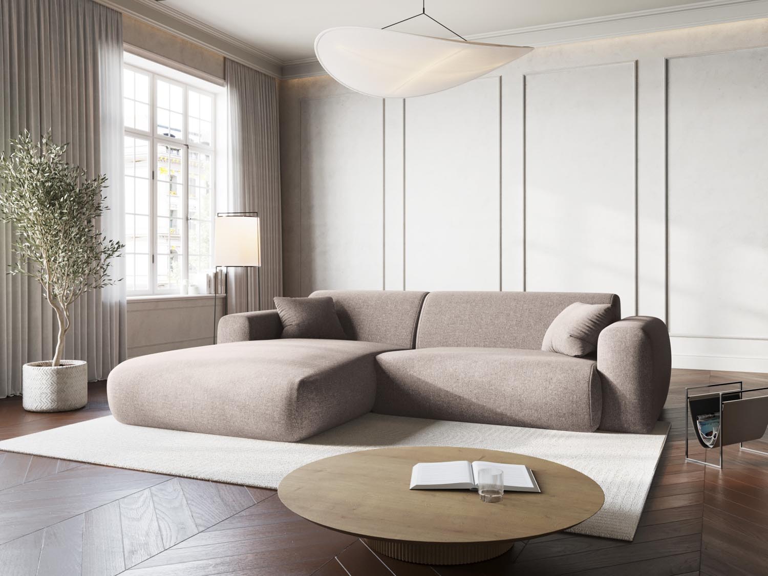 Elegantes Nolio Ecksofa links, 4-Sitzer, 170cm von Cosmopolitan Design – perfektes Möbelstück für Komfort und Stil in Ihrem Wohnraum.