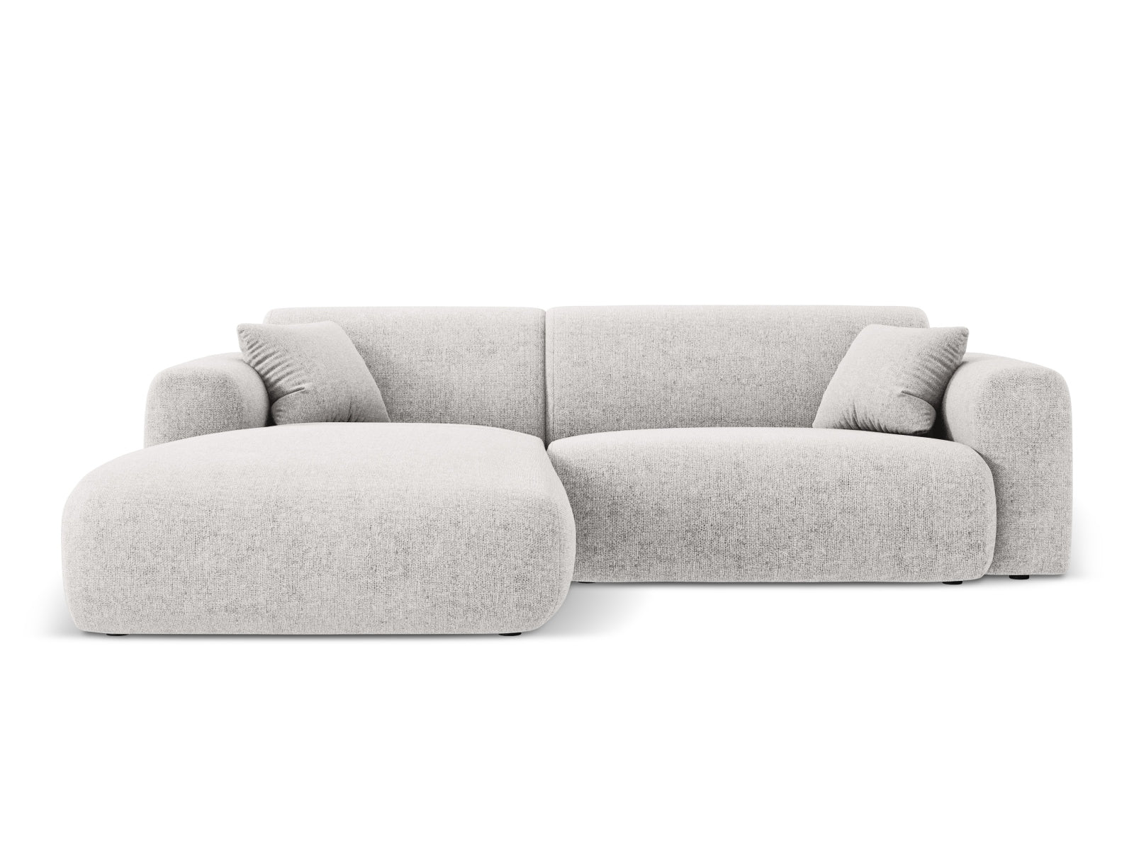 Elegantes Nolio Ecksofa links, 4-Sitzer, 170 cm in zeitlosem Grau, perfekt für stilvolle und einladende Wohnbereiche von Cosmopolitan Design.