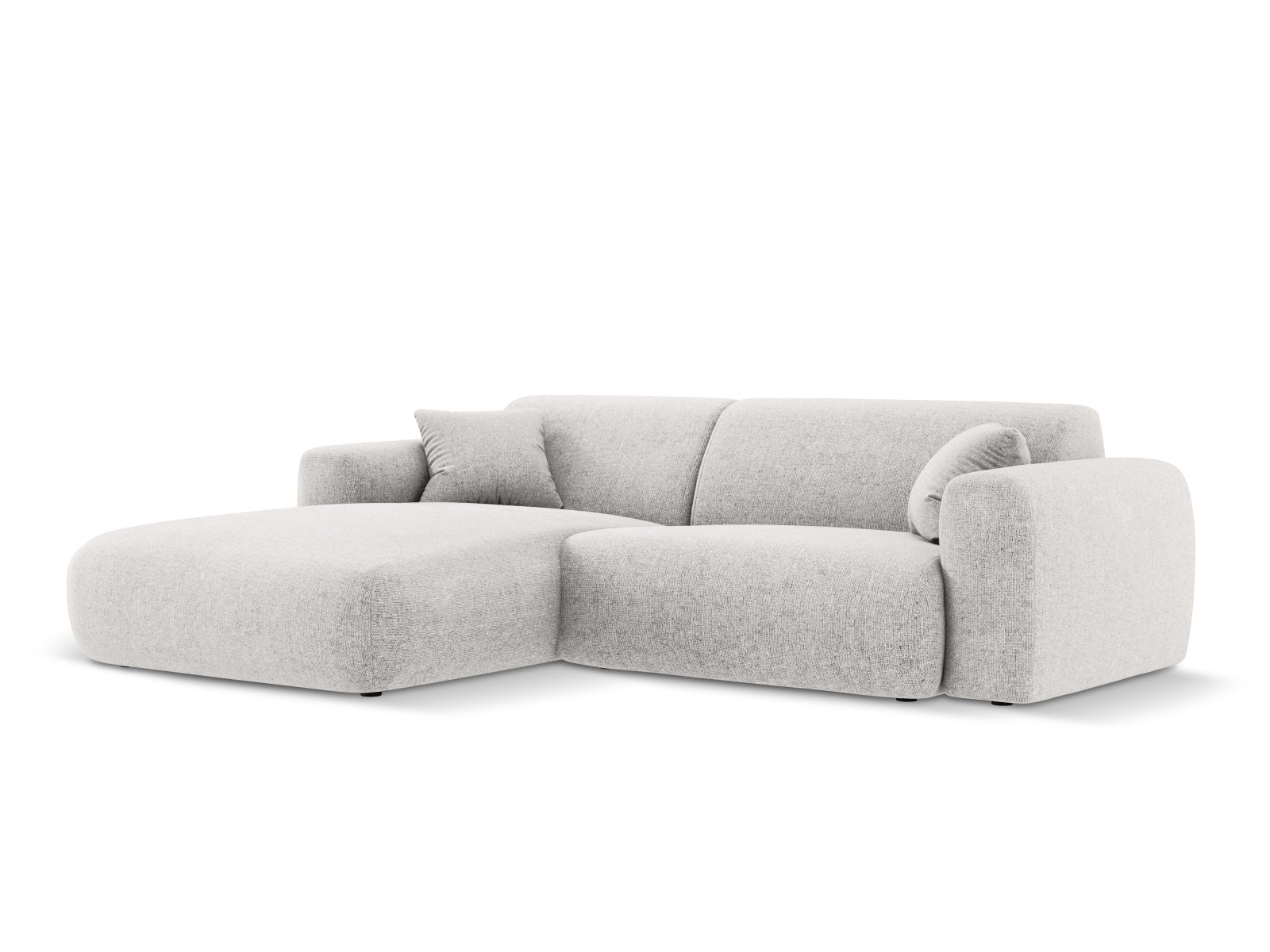 Elegantes Nolio Ecksofa links, 4-Sitzer, 170 cm in zeitlosem Grau, perfekt für stilvolle und einladende Wohnbereiche von Cosmopolitan Design.