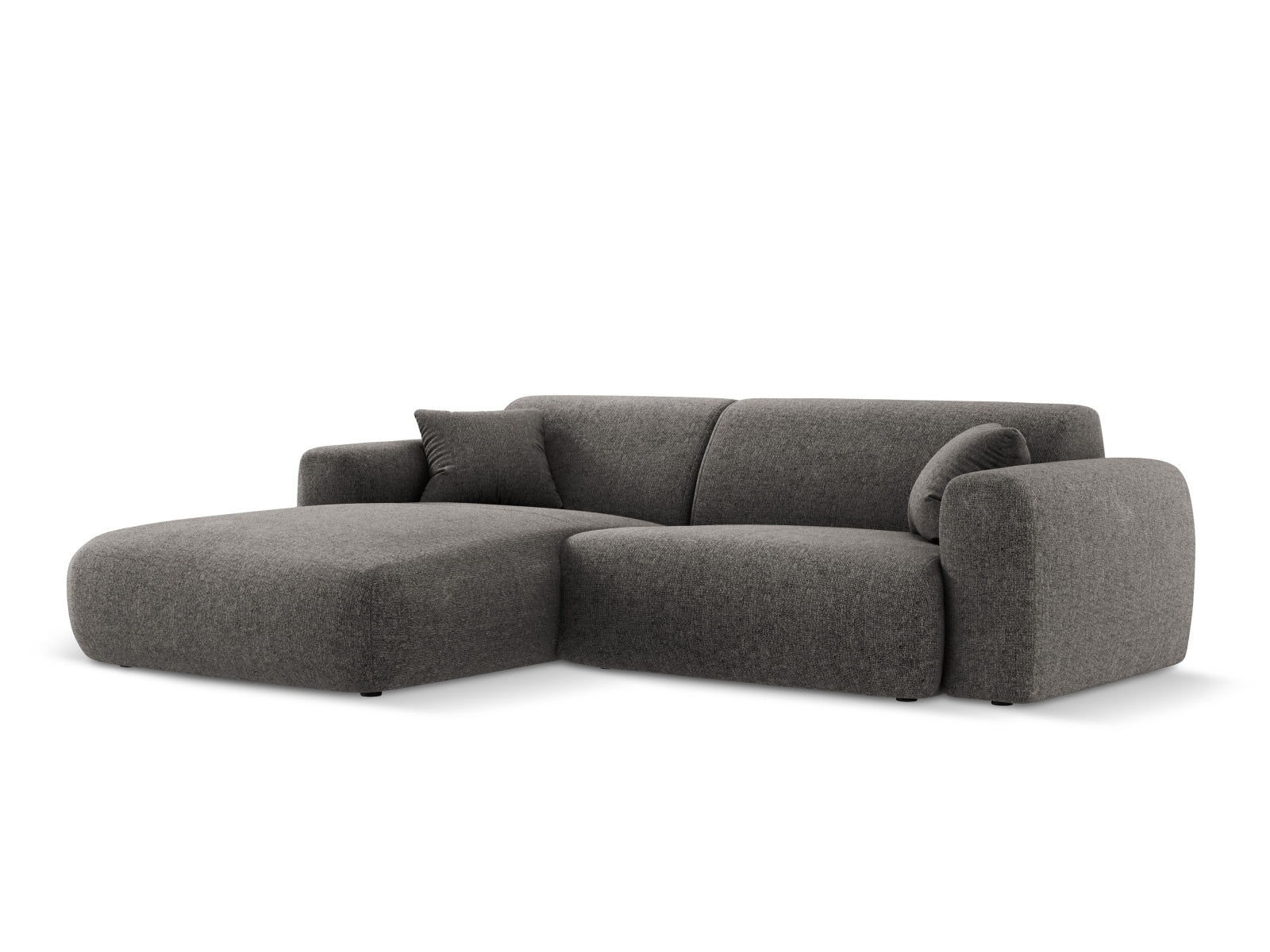 Modernes Nolio Ecksofa links, 4-Sitzer, 170 cm in elegantem Grau, perfekt für stilvolle und einladende Wohnbereiche von Cosmopolitan Design.