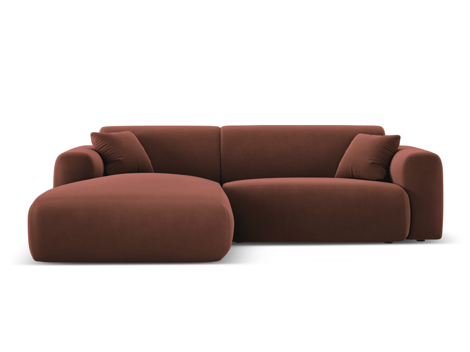 Nolio Velour Ecksofa links 4 Sitzer 170cm in Cuoio präsentiert im Onlineshop von KAQTU Design AG. Ecksofa links ist von Cosmopolitan Design