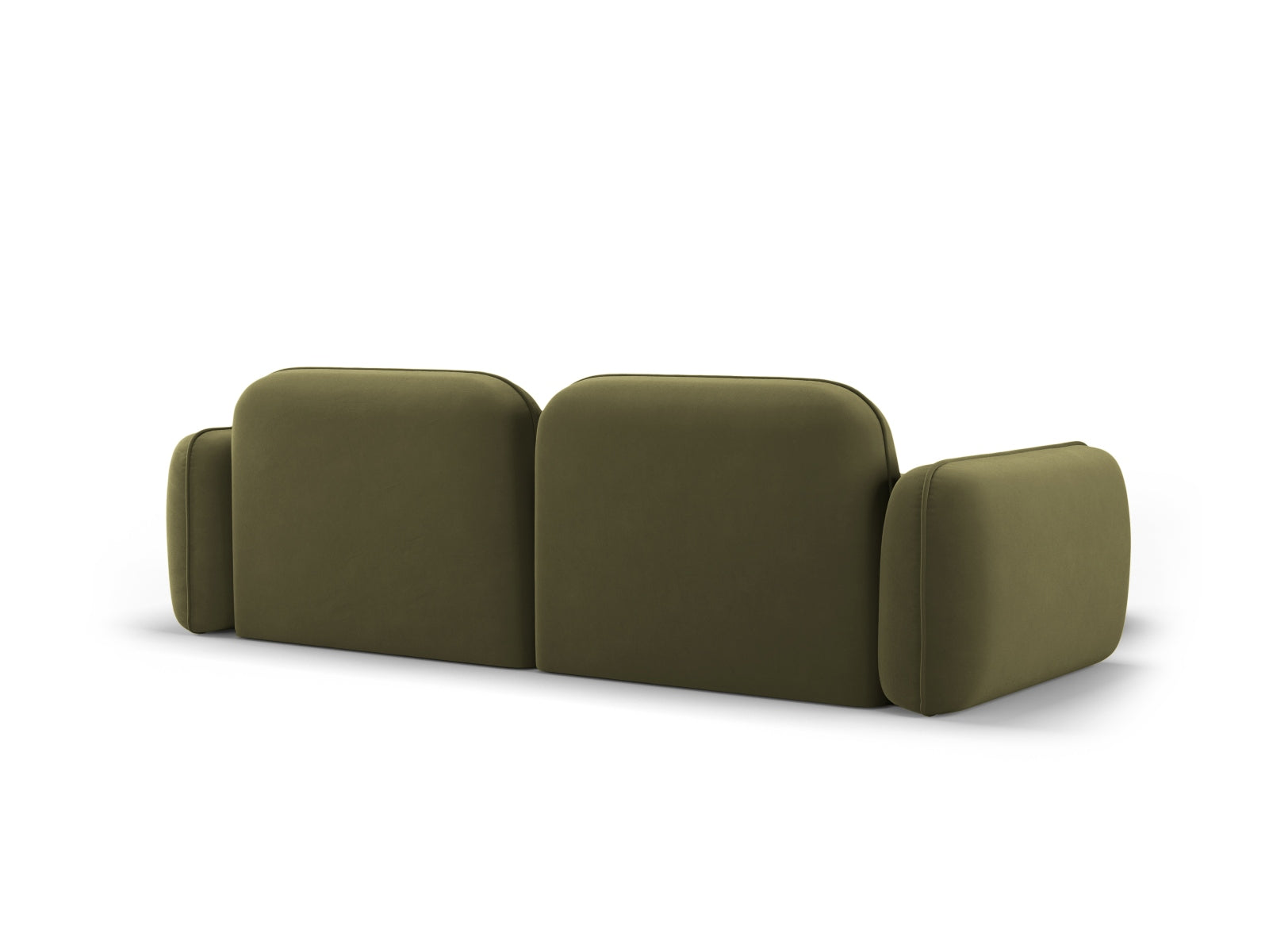 Elegantes Sydney Velour Ecksofa in sanftem Hellgrün, ideal für stilvolle Wohnräume. Modular und komfortabel für individuelle Gestaltung.