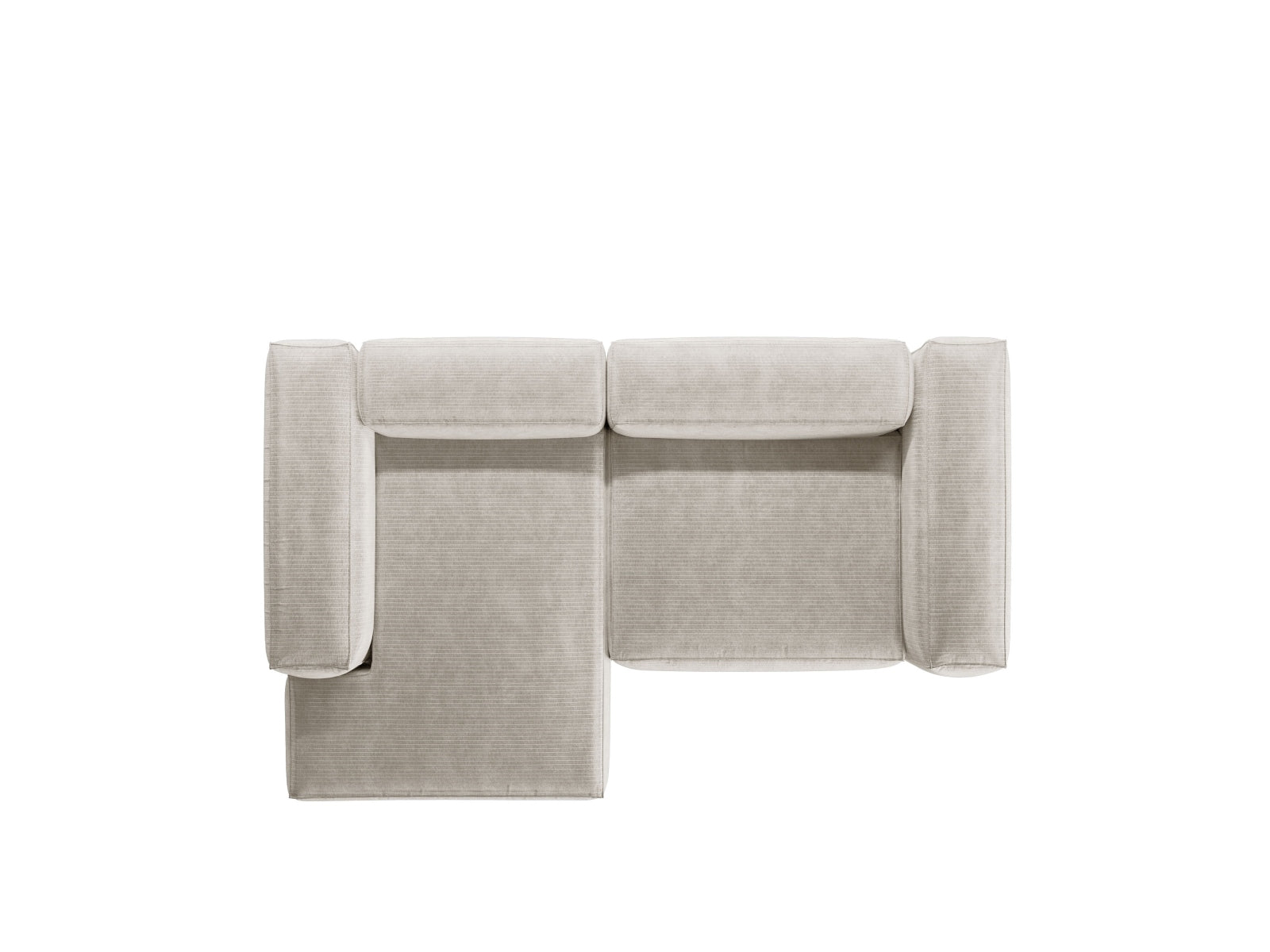Bergamo Modulares Ecksofa links 2 Sitzer in Ivory-Perla präsentiert im Onlineshop von KAQTU Design AG. Ecksofa links ist von Cosmopolitan Design
