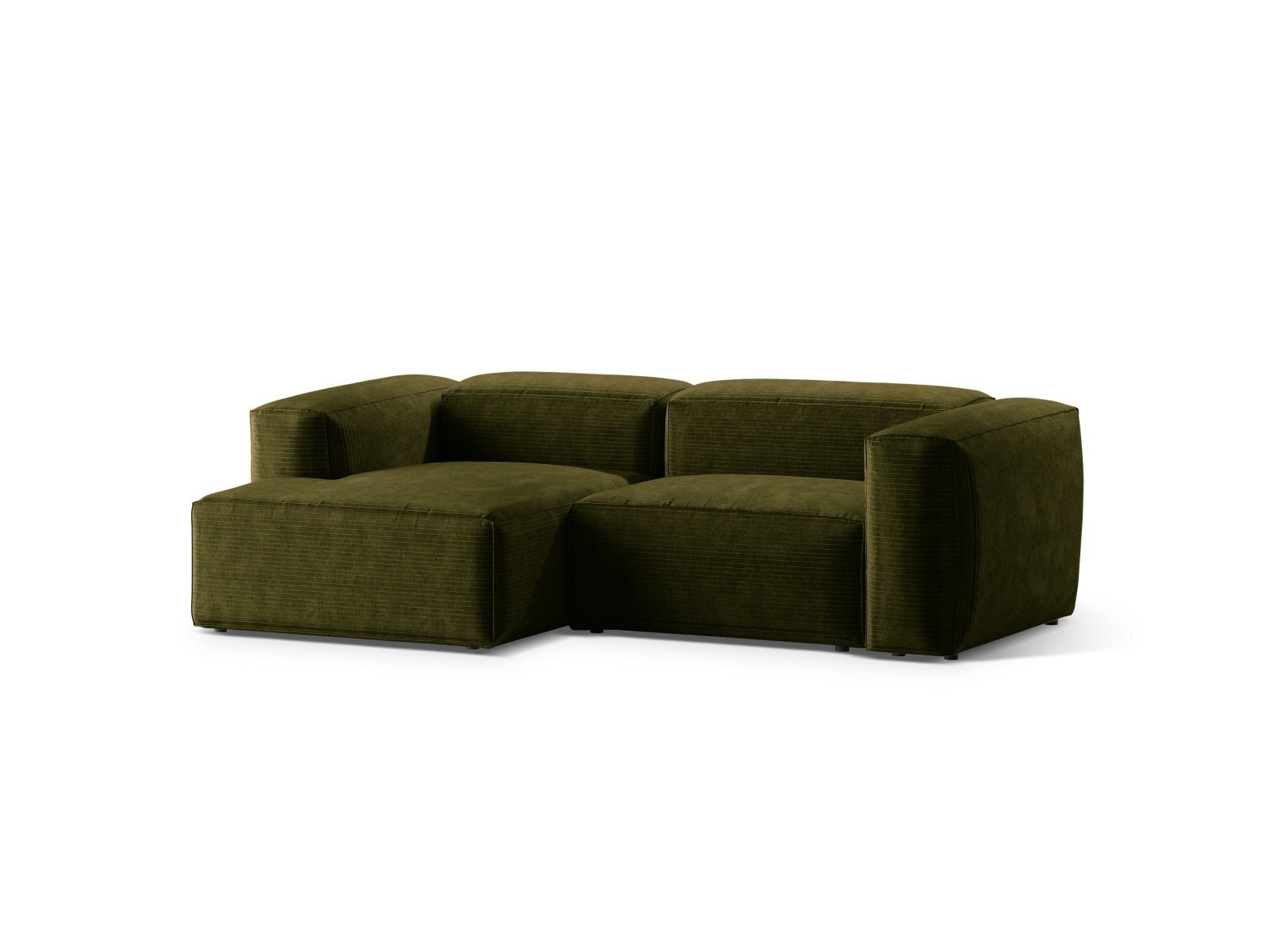 Bergamo Modulares Ecksofa links 2 Sitzer in Green-Perla präsentiert im Onlineshop von KAQTU Design AG. Ecksofa links ist von Cosmopolitan Design