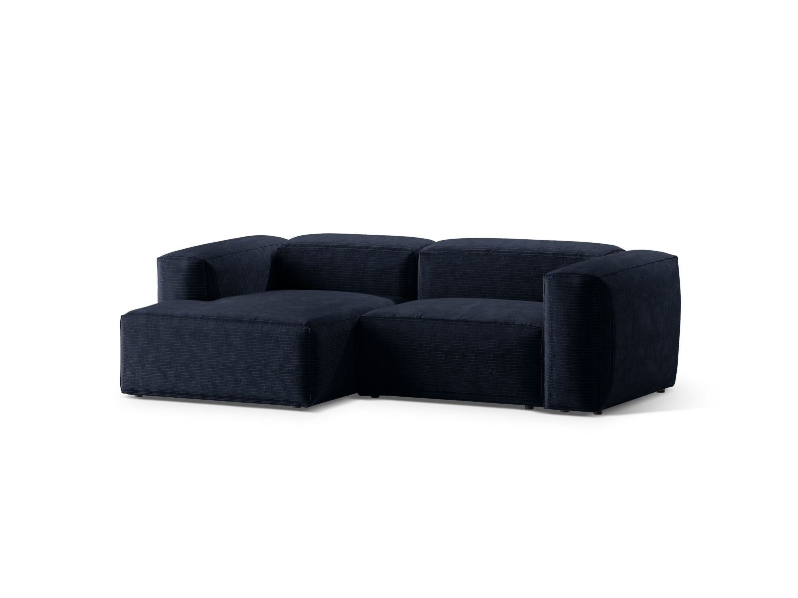 Bergamo Modulares Ecksofa links 2 Sitzer in Navy Blue-Perla präsentiert im Onlineshop von KAQTU Design AG. Ecksofa links ist von Cosmopolitan Design