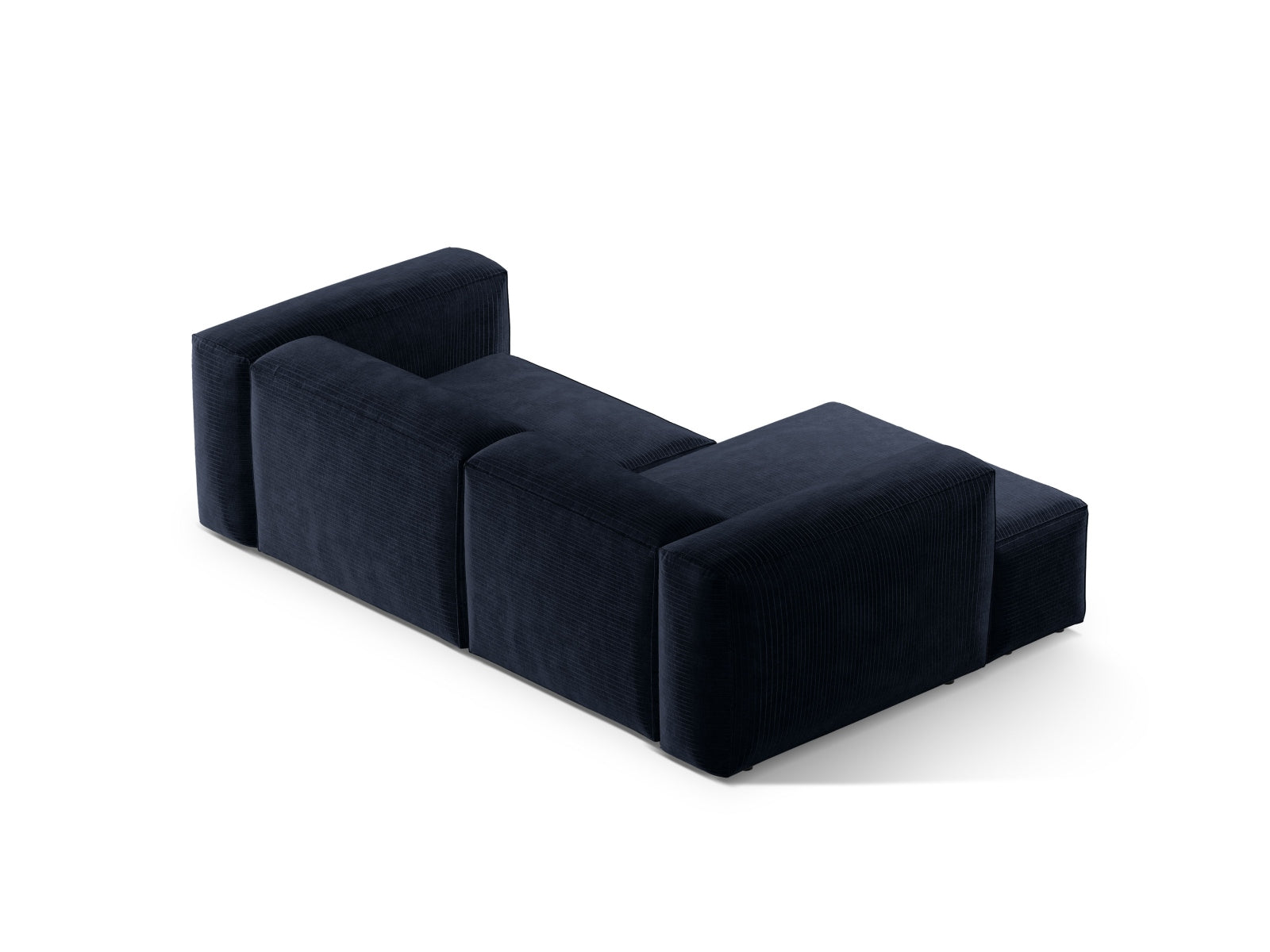 Bergamo Modulares Ecksofa links 2 Sitzer in Navy Blue-Perla präsentiert im Onlineshop von KAQTU Design AG. Ecksofa links ist von Cosmopolitan Design