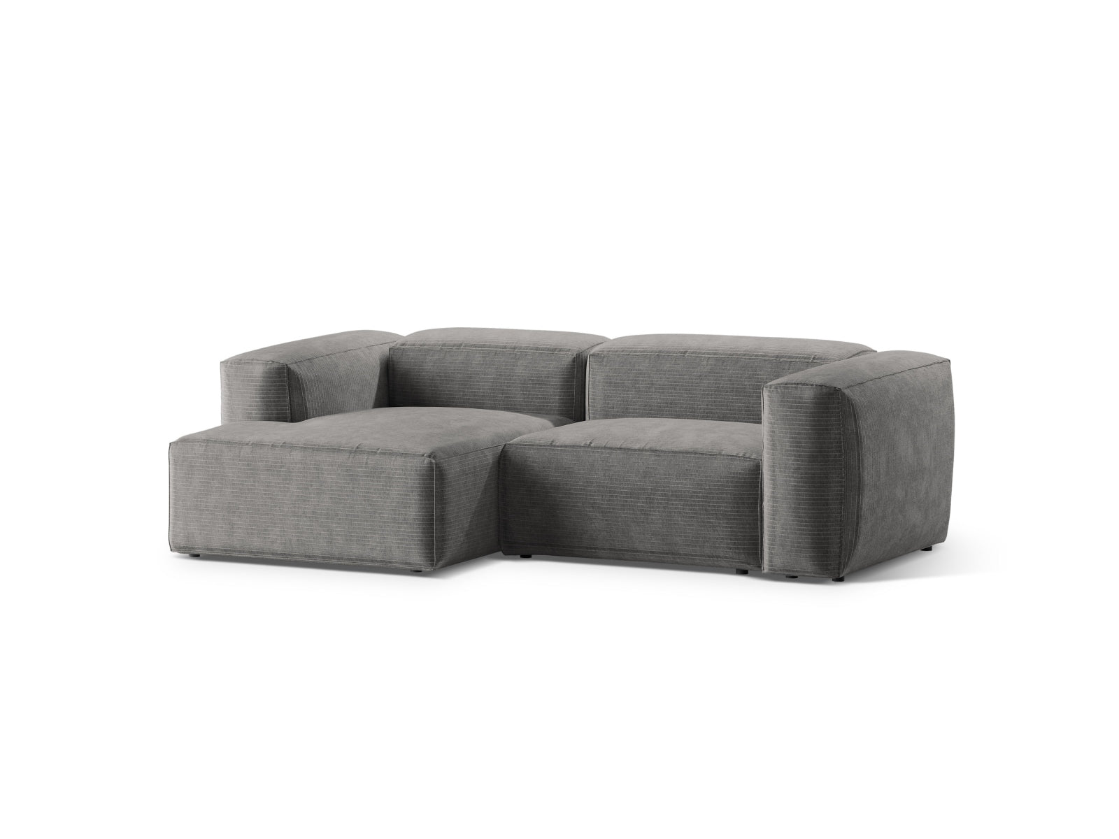 Bergamo Modulares Ecksofa links 2 Sitzer in Light Grey-Perla präsentiert im Onlineshop von KAQTU Design AG. Ecksofa links ist von Cosmopolitan Design