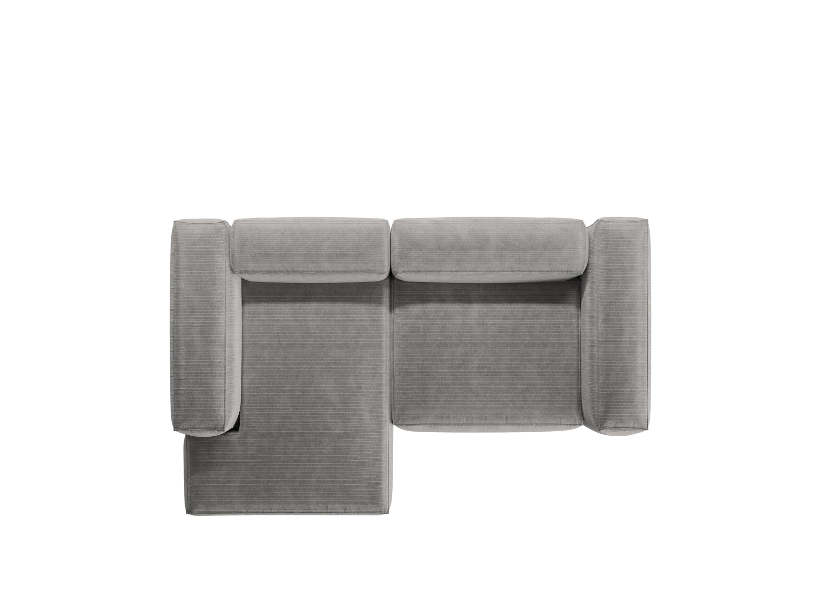 Bergamo Modulares Ecksofa links 2 Sitzer in Light Grey-Perla präsentiert im Onlineshop von KAQTU Design AG. Ecksofa links ist von Cosmopolitan Design