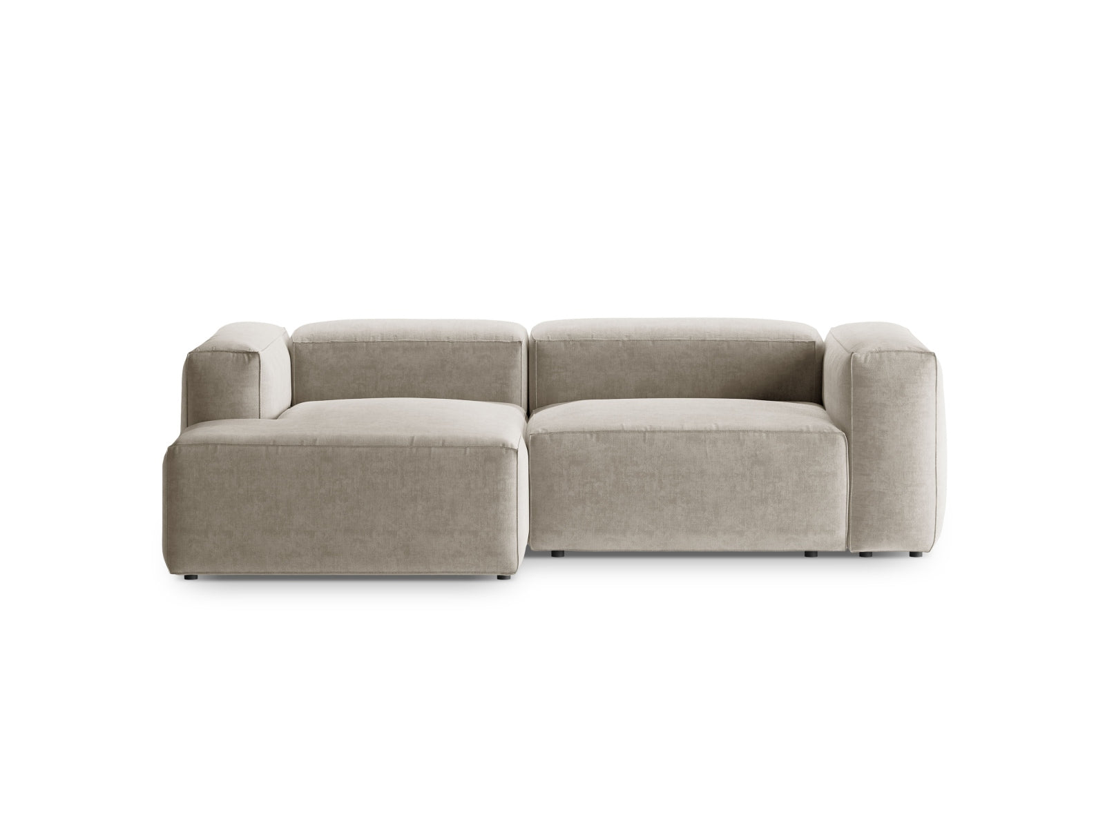 Bergamo Modulares Ecksofa links 2 Sitzer in Beige-Liberty präsentiert im Onlineshop von KAQTU Design AG. Ecksofa links ist von Cosmopolitan Design