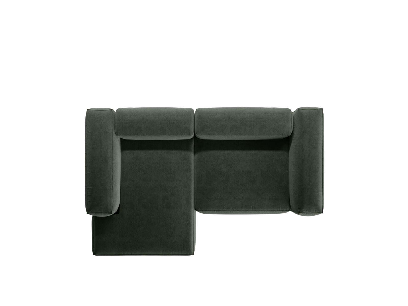 Bergamo Modulares Ecksofa links 2 Sitzer in Moss Green-Liberty präsentiert im Onlineshop von KAQTU Design AG. Ecksofa links ist von Cosmopolitan Design