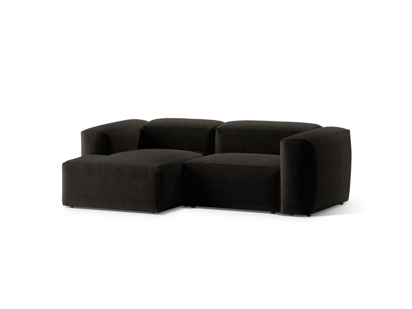 Bergamo Modulares Ecksofa links 2 Sitzer in Black-Liberty präsentiert im Onlineshop von KAQTU Design AG. Ecksofa links ist von Cosmopolitan Design