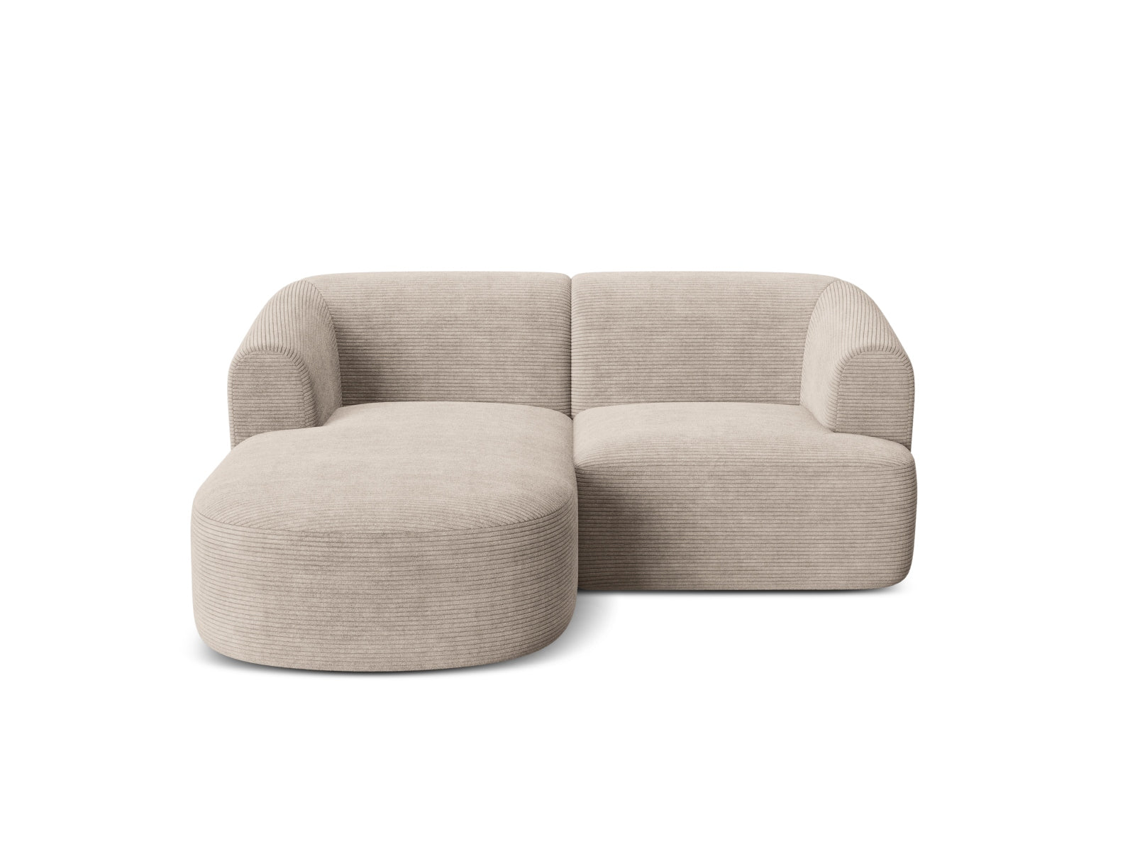 Modulares 3-Sitzer Ecksofa Campi in stilvollem Cappuccino-Lincoln, ideal für stilvolle Wohnräume und entspannende Momente.