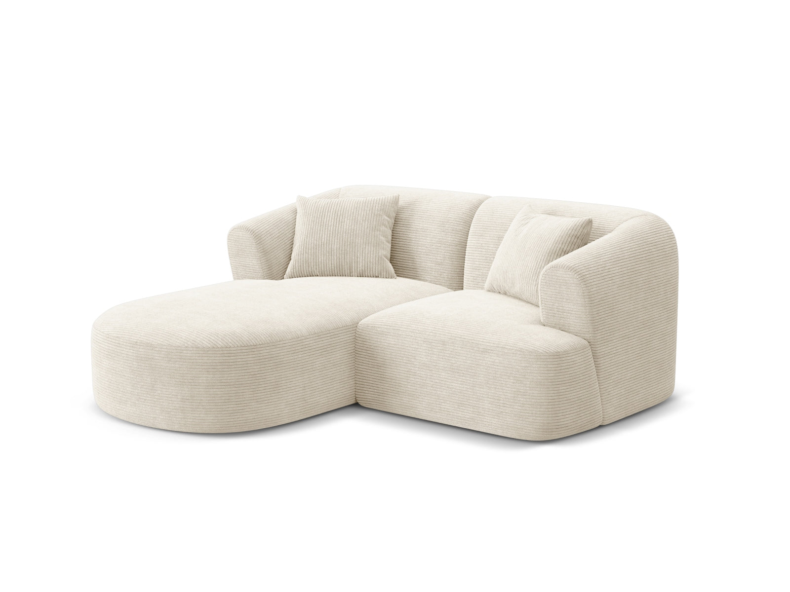 Elegantes 3-Sitzer Ecksofa Campi in Ivory-Lincoln, ideal für stilvolle Wohnräume, präsentiert von Cosmopolitan Design.