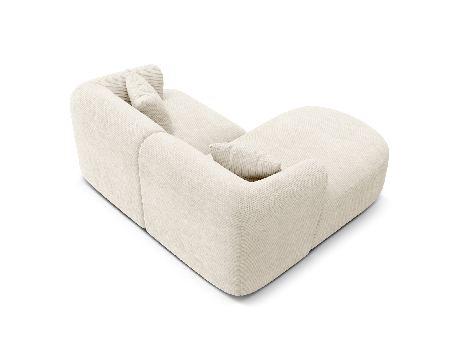 Modulares 3-Sitzer Ecksofa Campi in Ivory-Lincoln, perfekt für gemütliche Wohnzimmer, bietet zeitgemäßen Komfort und ansprechende Ästhetik.