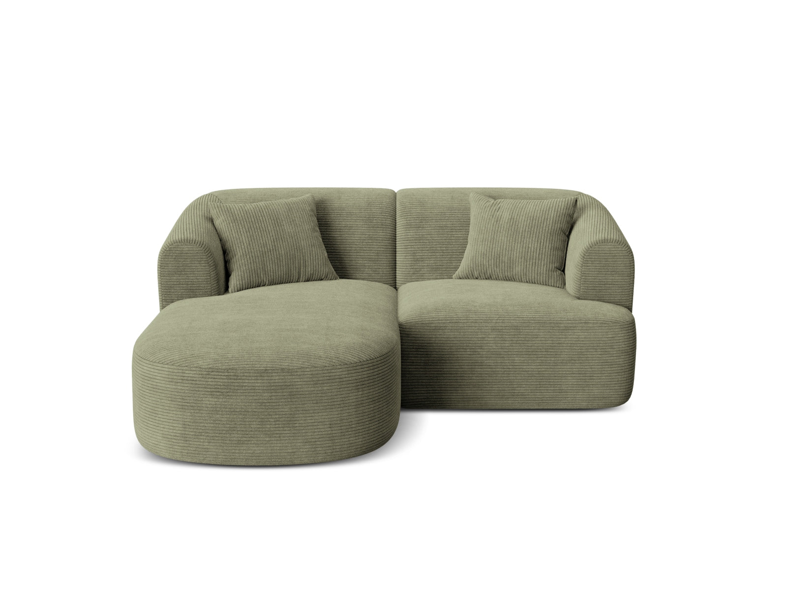 3-Sitzer Ecksofa links modular Campi in Moss Green-Lincoln D präsentiert im Onlineshop von KAQTU Design AG. Ecksofa links ist von Cosmopolitan Design