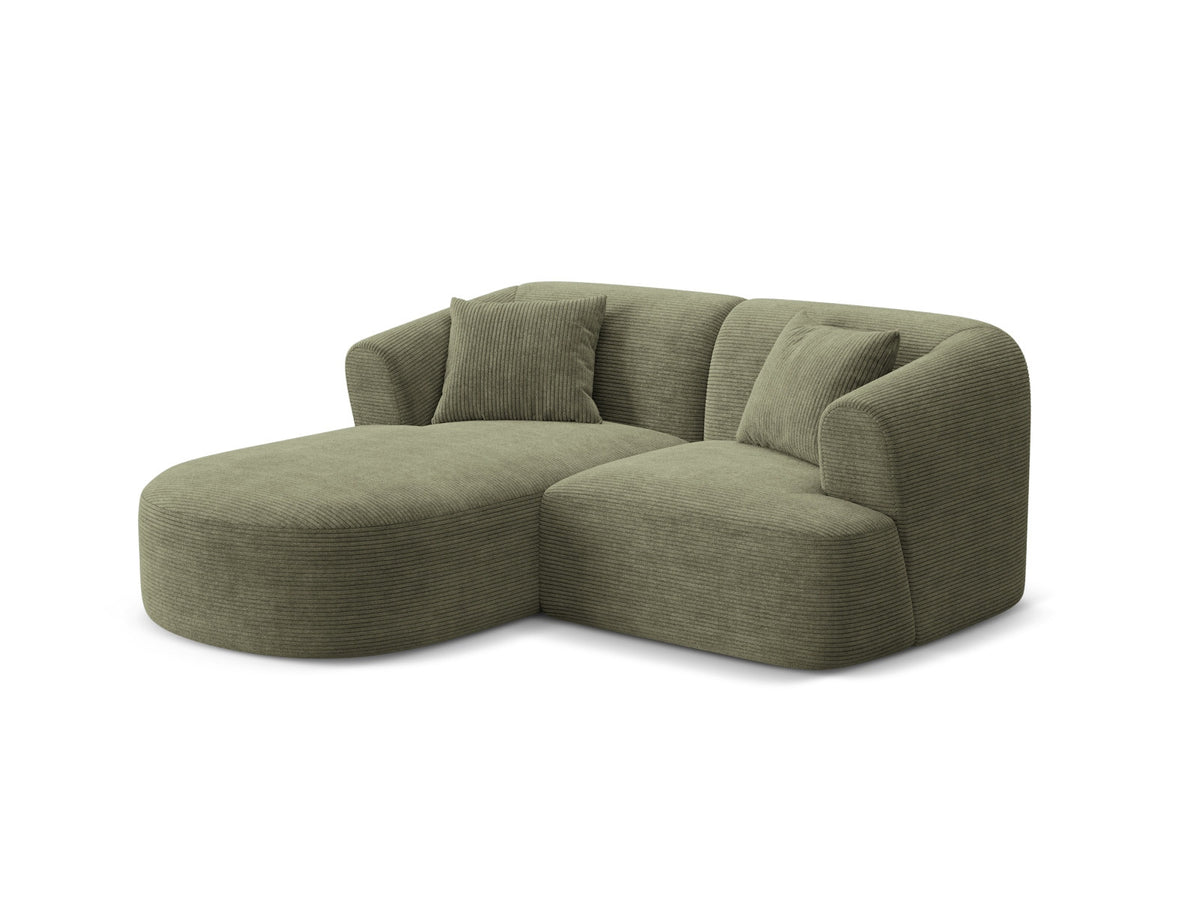 3-Sitzer Ecksofa links modular Campi in Moss Green-Lincoln D präsentiert im Onlineshop von KAQTU Design AG. Ecksofa links ist von Cosmopolitan Design