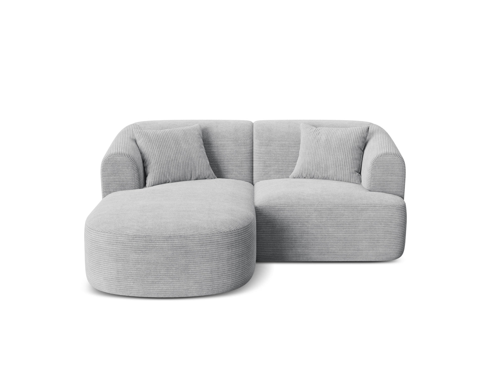 3-Sitzer Ecksofa links modular Campi in Silver-Lincoln D präsentiert im Onlineshop von KAQTU Design AG. Ecksofa links ist von Cosmopolitan Design