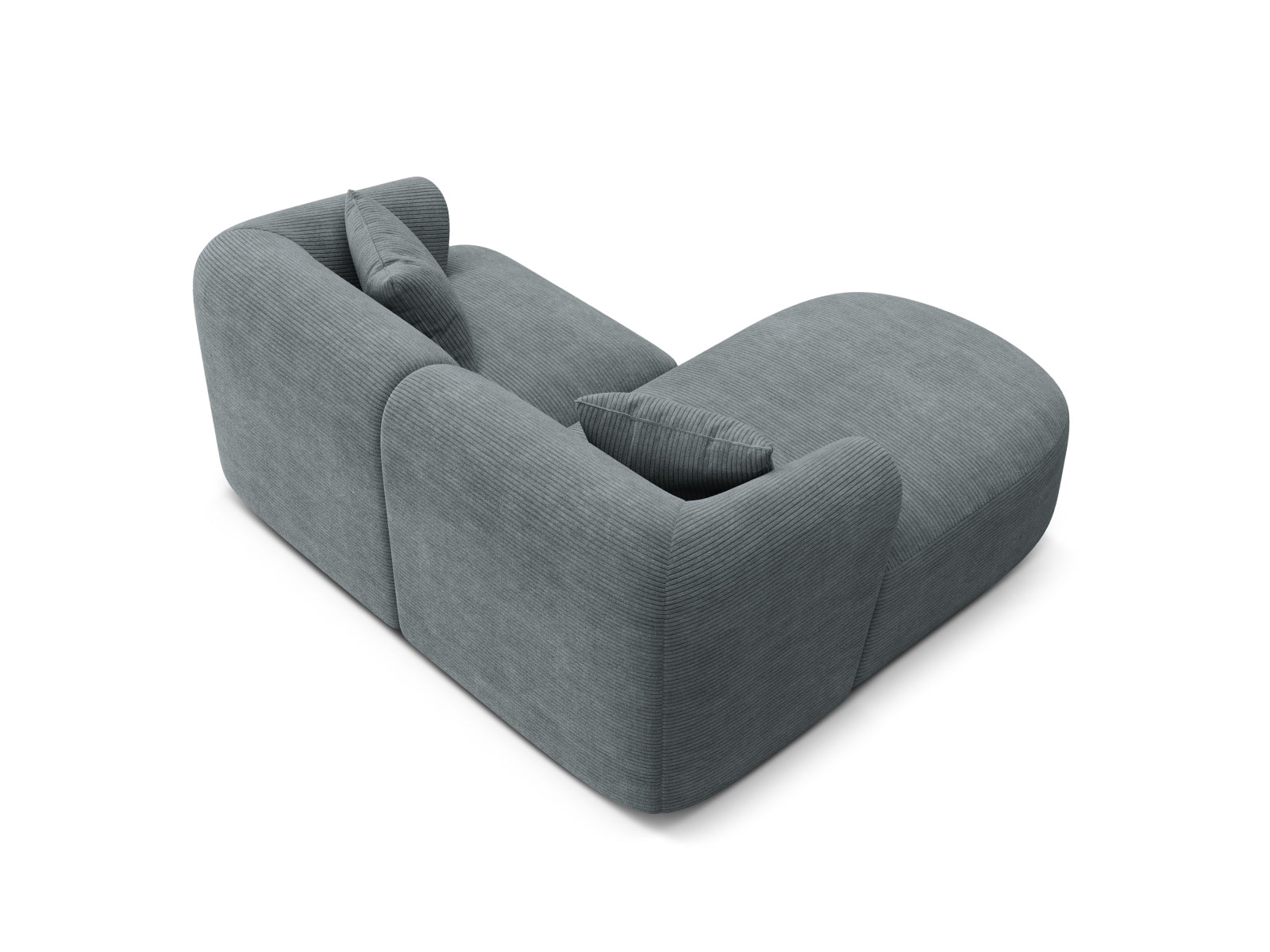 Stylisches 3-Sitzer Ecksofa Campi in modernem Dunkelgrau, perfekt für gemütliche Stunden und zeitgemäße Einrichtung, erhältlich bei Cosmopolitan Design.
