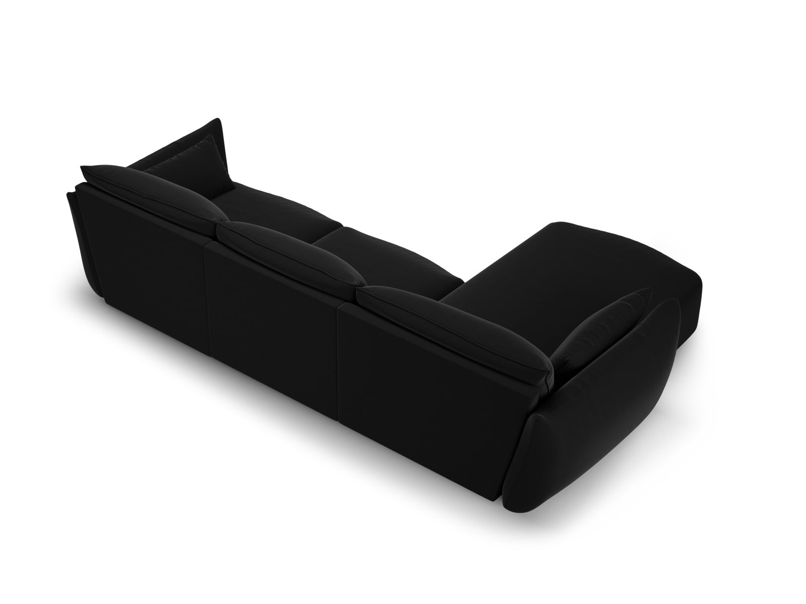 5-Sitzer Ecksofa links Matera in Black-Salvador präsentiert im Onlineshop von KAQTU Design AG. Ecksofa links ist von Cosmopolitan Design