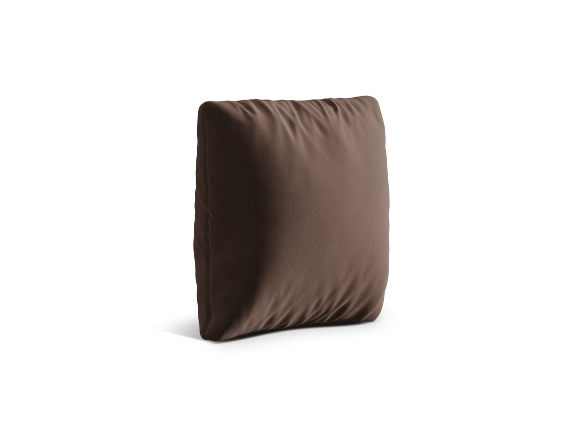 Quadratisches Samtkissen Kemi in Beige-Salvador, 45 x 18 x 45 cm, mit dichtem Samtstoff und Kern aus Massivholz und Spanplatten.