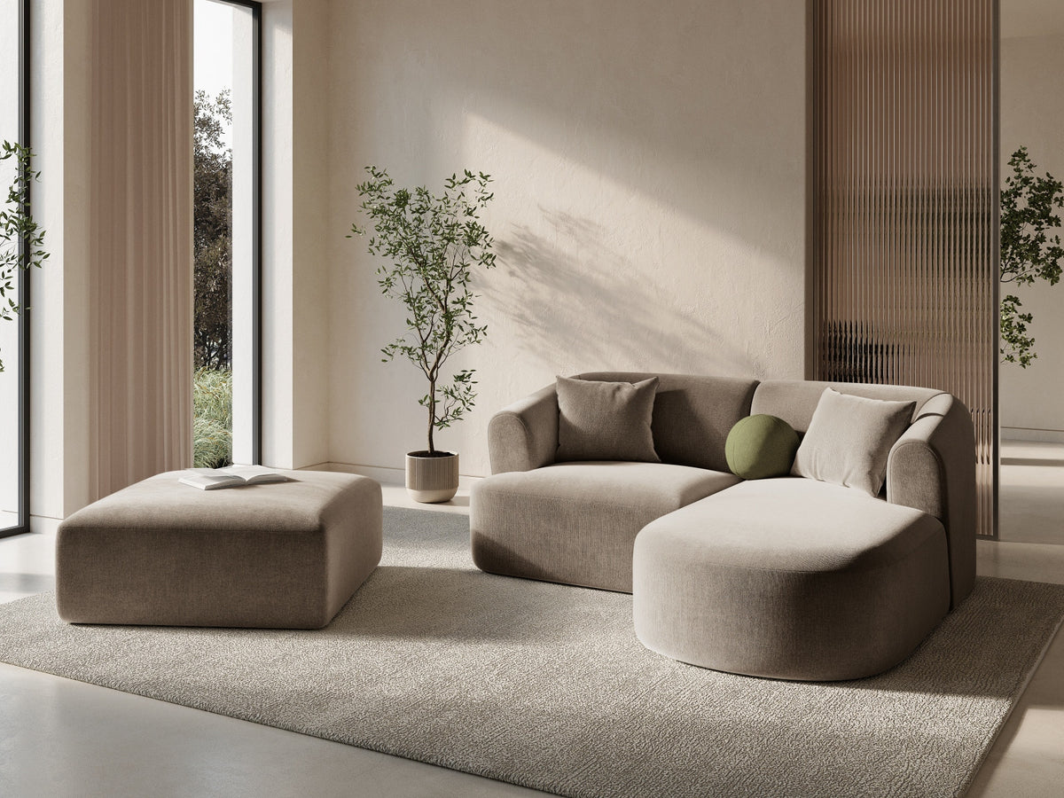 1-Sitzer Pouf Campi in Dark Beige-Vogue präsentiert im Onlineshop von KAQTU Design AG. Pouf ist von Cosmopolitan Design