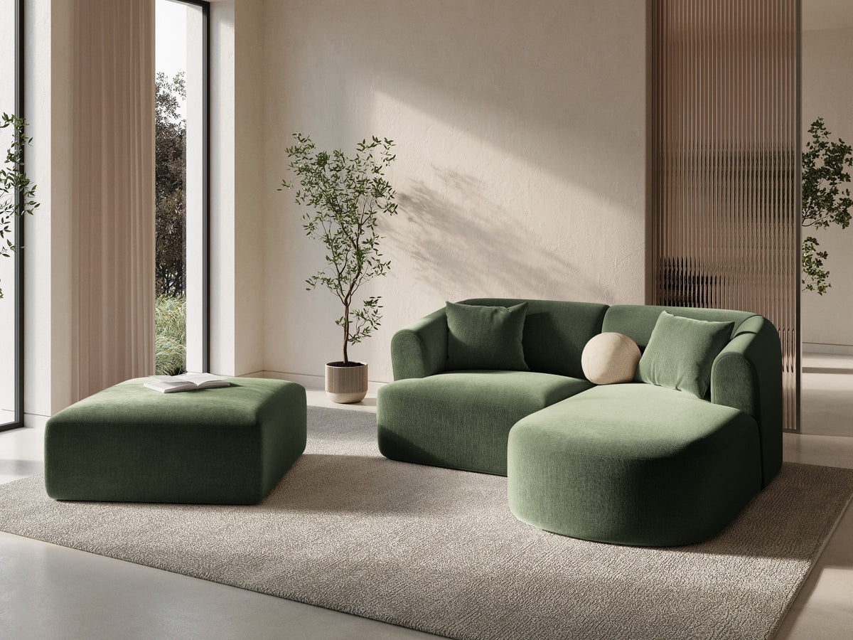 1-Sitzer Pouf Campi in Green-Vogue präsentiert im Onlineshop von KAQTU Design AG. Pouf ist von Cosmopolitan Design