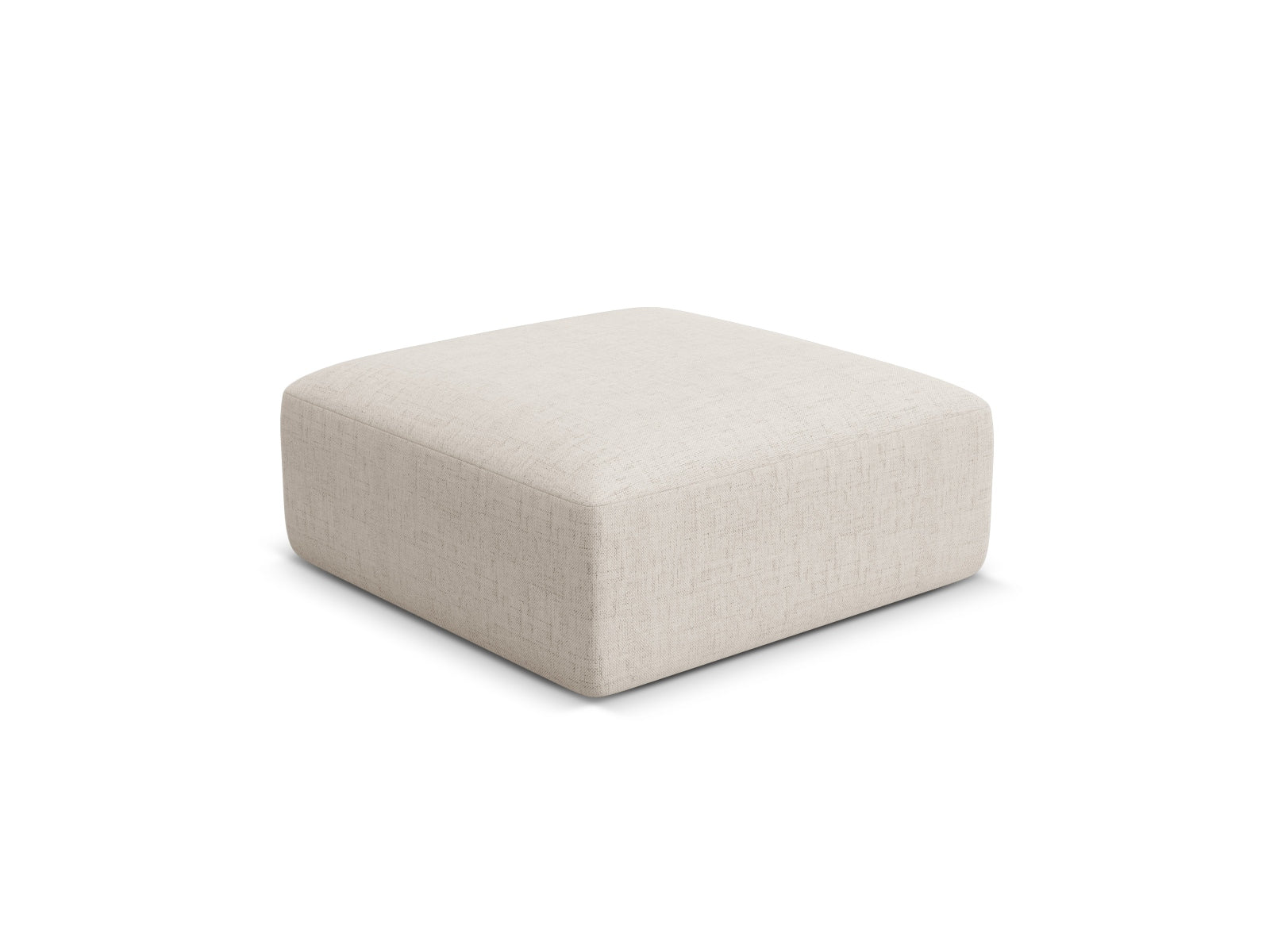Eleganter 1-Sitzer Pouf Campi in sanftem Beige, ideal für stilvolle Wohnräume. Hochwertiges Design von Cosmopolitan Design.