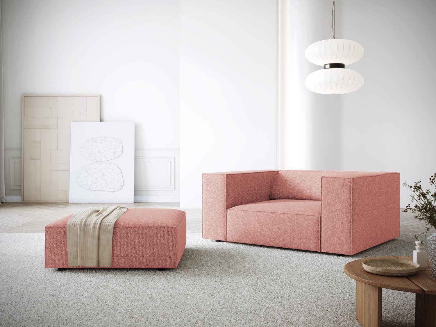 Erleben Sie den Arendal Pouf von Cosmopolitan Design – ein stilvolles, multifunktionales Möbelstück, das jedem Raum Eleganz und Komfort verleiht.