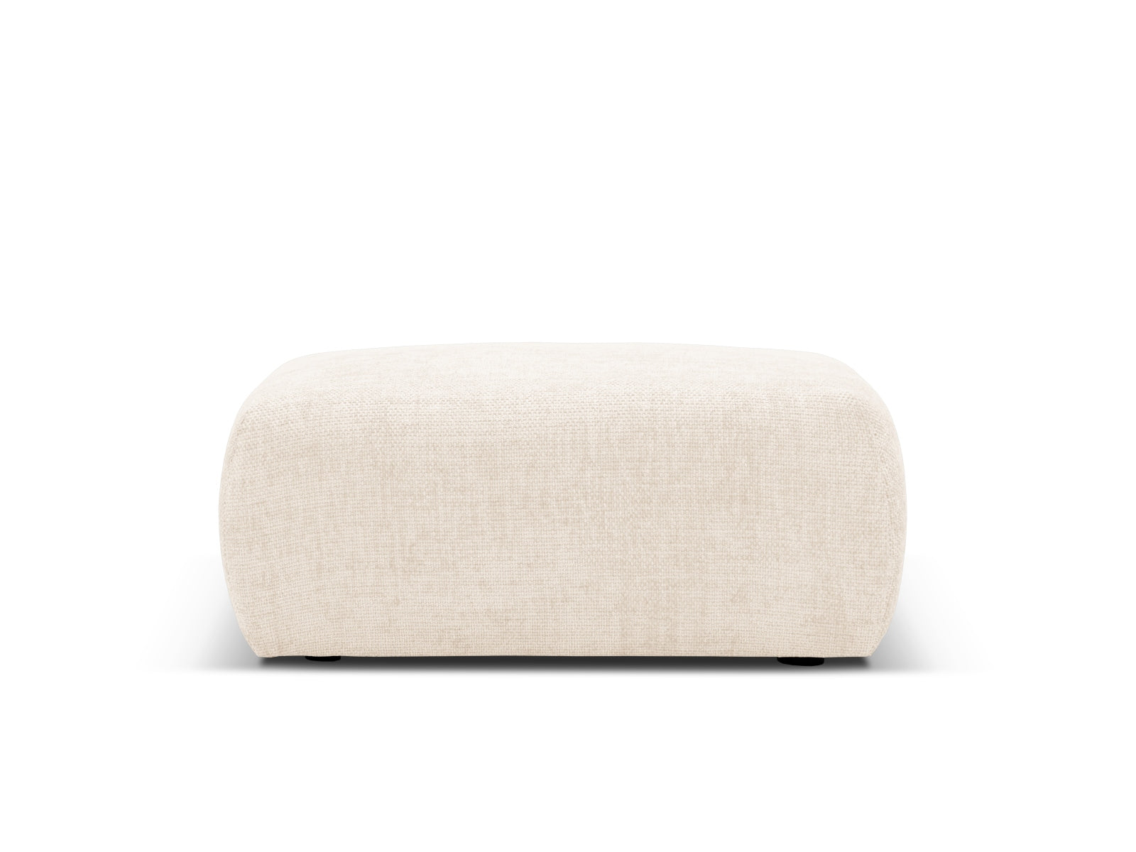 Eleganter 1-Sitzer Pouf Matera in sanftem Beige, ideal für entspannte Sitzgelegenheiten und geschmackvolle Wohnraumgestaltung.