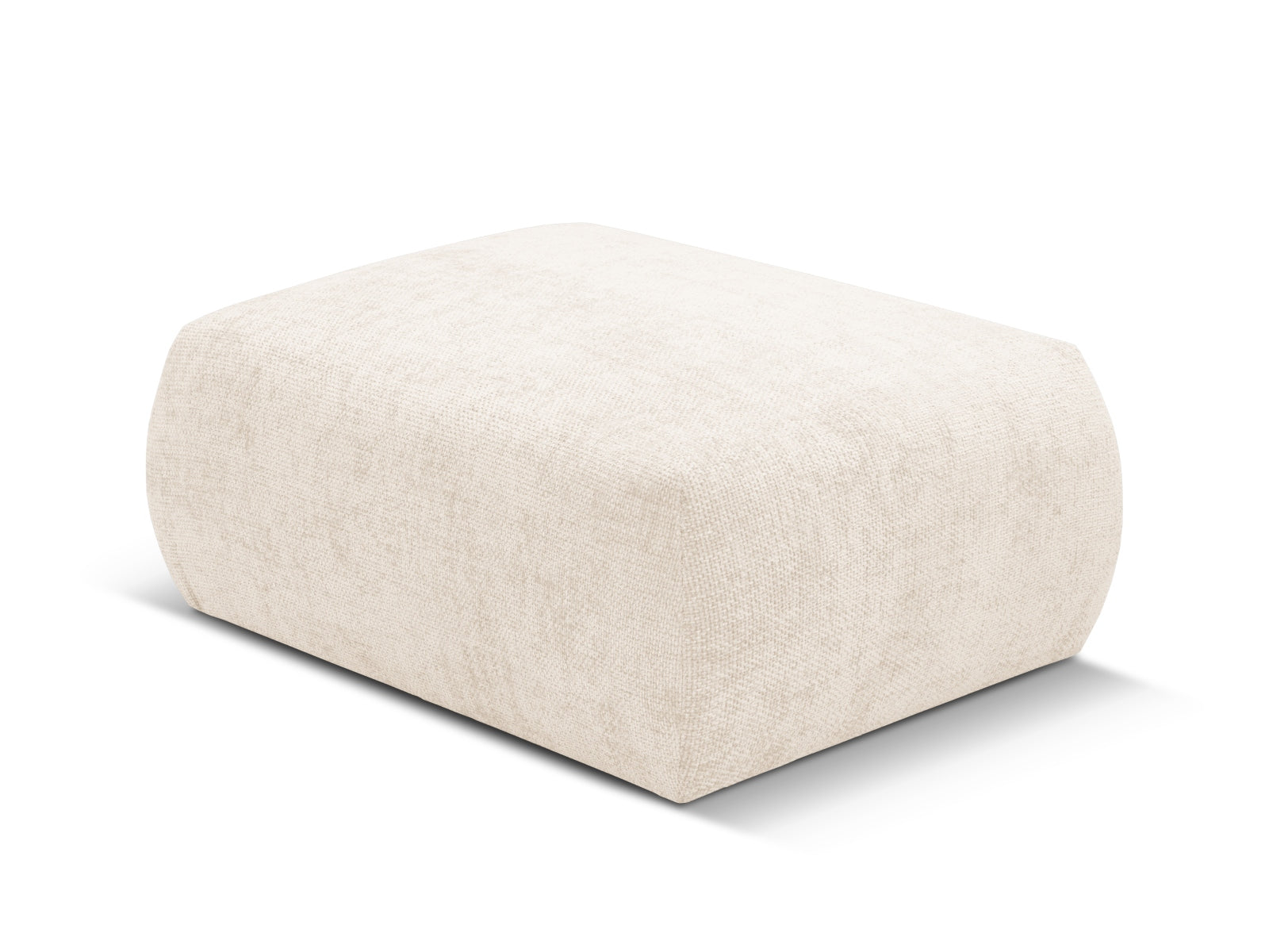 Eleganter 1-Sitzer Pouf Matera in sanftem Beige, ideal für stilvolle Wohnräume und entspannende Sitzgelegenheiten.
