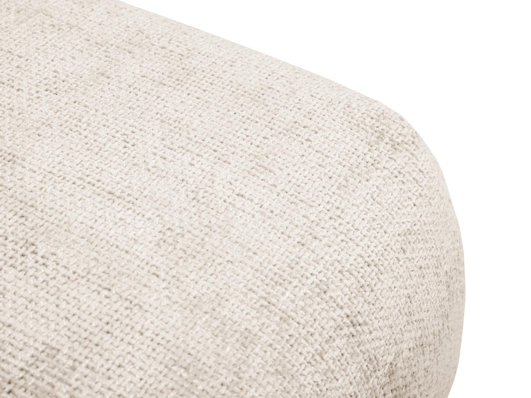 Moderner 1-Sitzer Pouf Matera in zartem Beige, perfekt für gemütliche Ecken und stilvolle Akzente in jedem Zuhause.