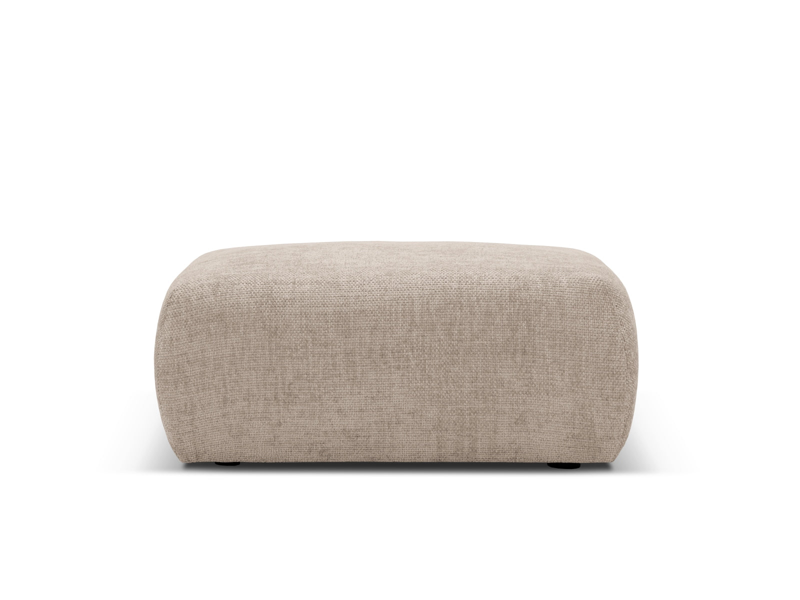 Eleganter 1-Sitzer Pouf Matera in sanftem Beige, ideal für stilvolle Wohnräume. Hochwertiges Design von Cosmopolitan Design.