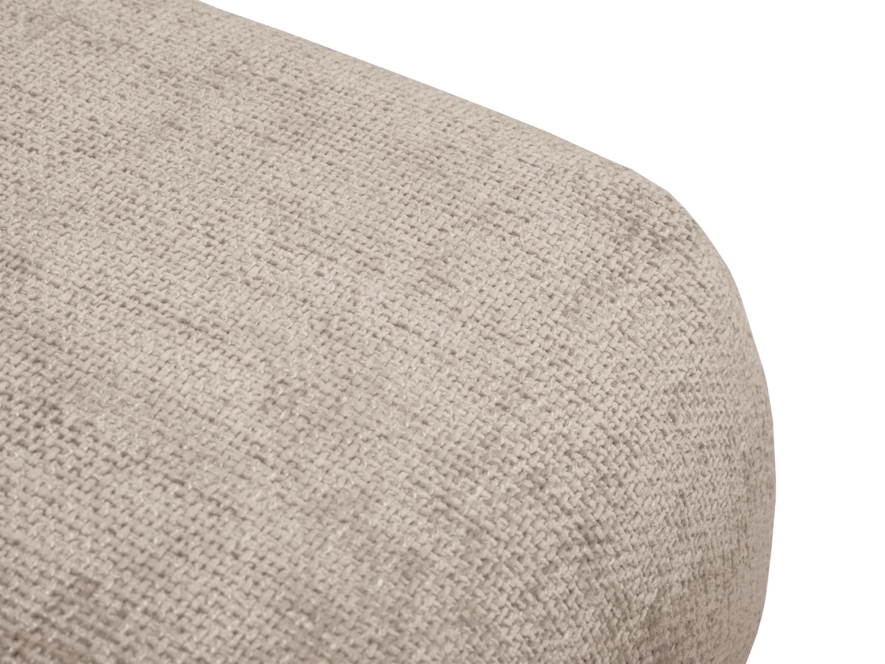 Stylischer 1-Sitzer Pouf Matera in zartem Beige, perfekt für gemütliche Akzente und modernes Wohndesign.