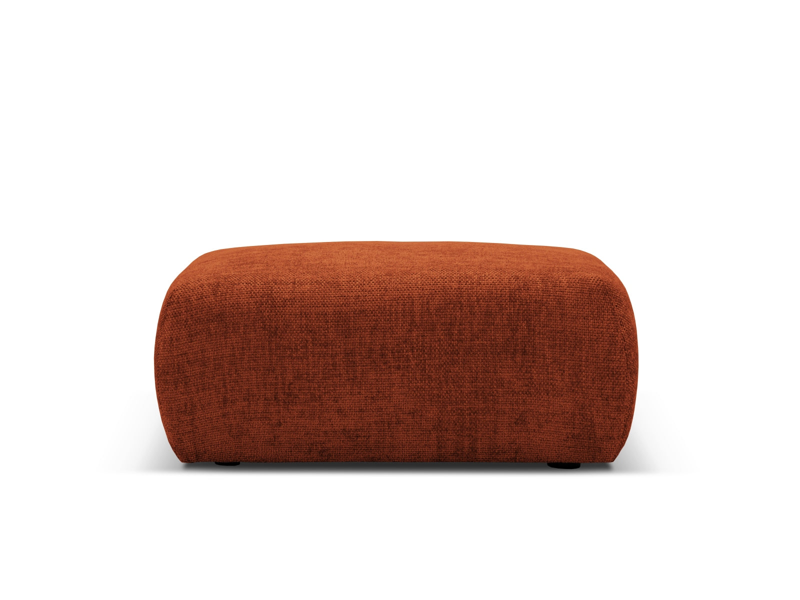 Stylischer 1-Sitzer Pouf Matera in warmem Terracotta, ideal für gemütliche Akzente in jedem Raum, erhältlich bei KAQTU Design AG.