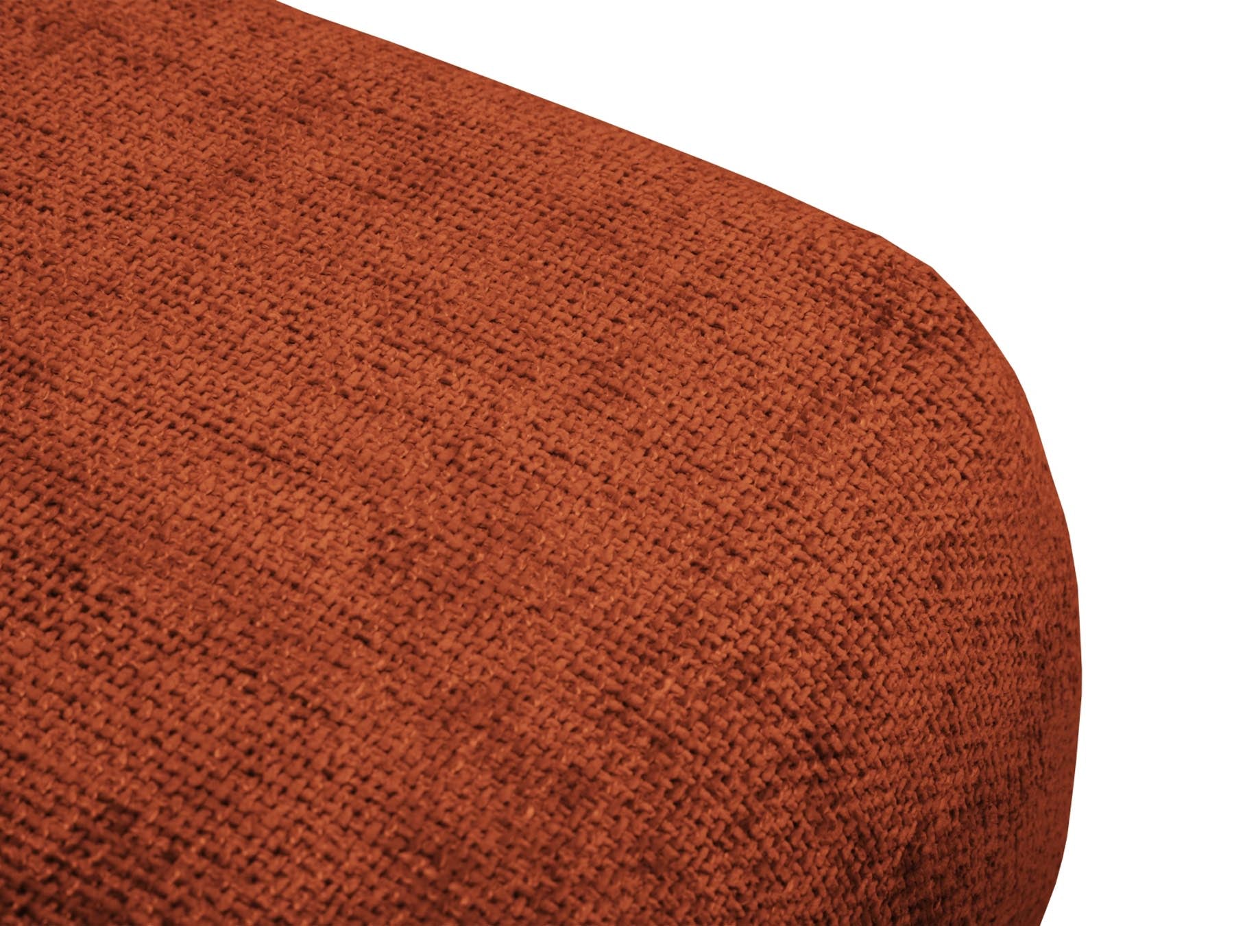 Eleganter 1-Sitzer Pouf Matera in ansprechendem Terracotta, perfekt für entspannte Sitzgelegenheiten und geschmackvolle Wohnraumgestaltung.