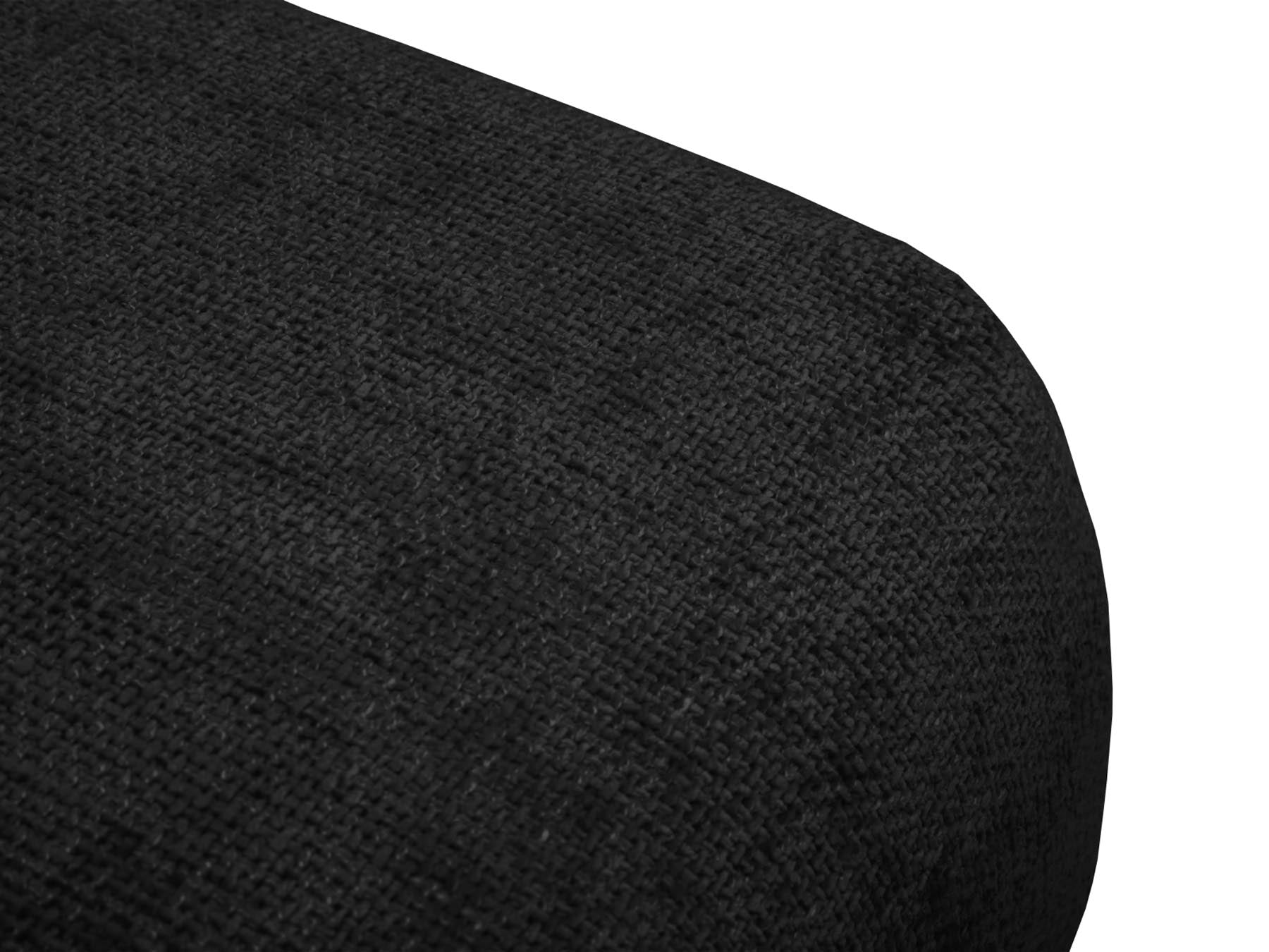 Stylischer 1-Sitzer Pouf Matera in klassischem Schwarz, perfekt für moderne Interiors und gemütliche Akzente im Wohnbereich.