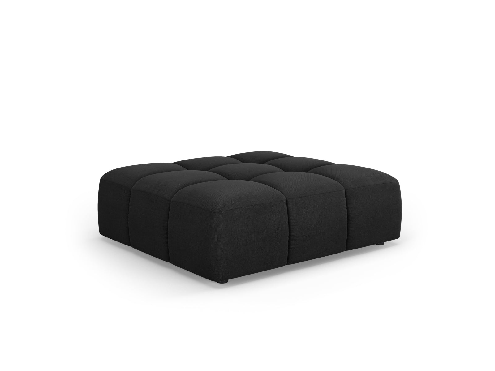 1-Sitzer Pouf Moritz in Black-Rebel präsentiert im Onlineshop von KAQTU Design AG. Pouf ist von Cosmopolitan Design