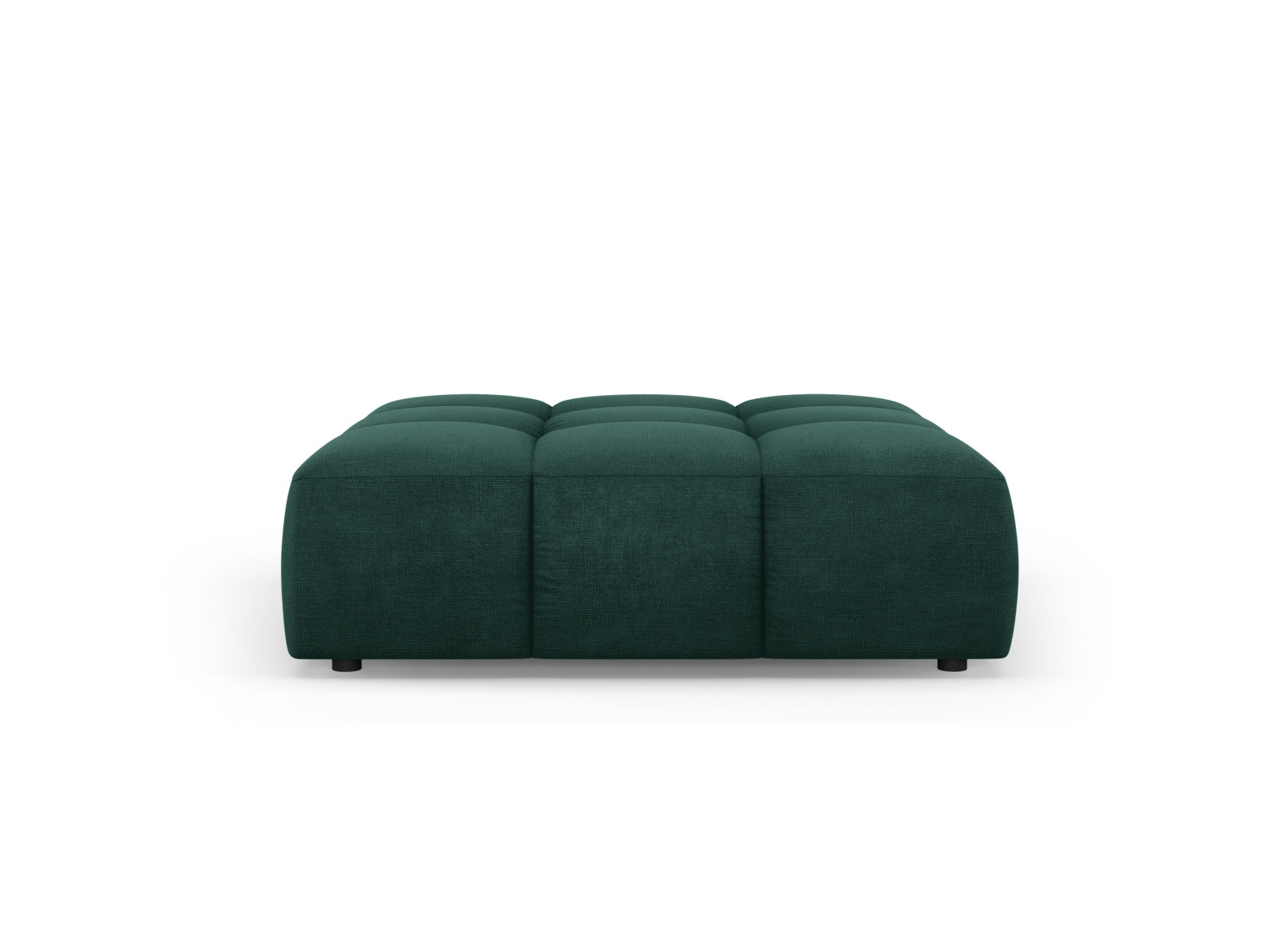 Eleganter 1-Sitzer Pouf Moritz in sattem Flaschengrün, ideal für stilvolle Wohnräume. Hochwertiges Design von Cosmopolitan.