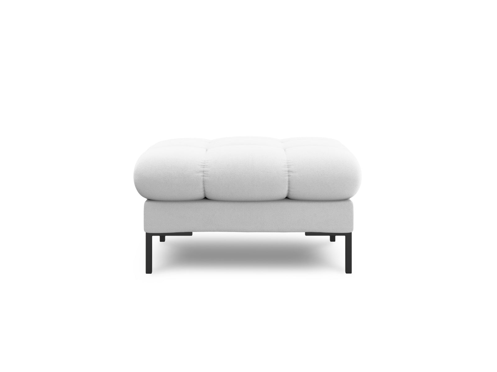 Eleganter 1-Sitzer Pouf Bali in sanftem Hellgrau, ideal für stilvolle Wohnräume und entspannende Rückzugsorte.