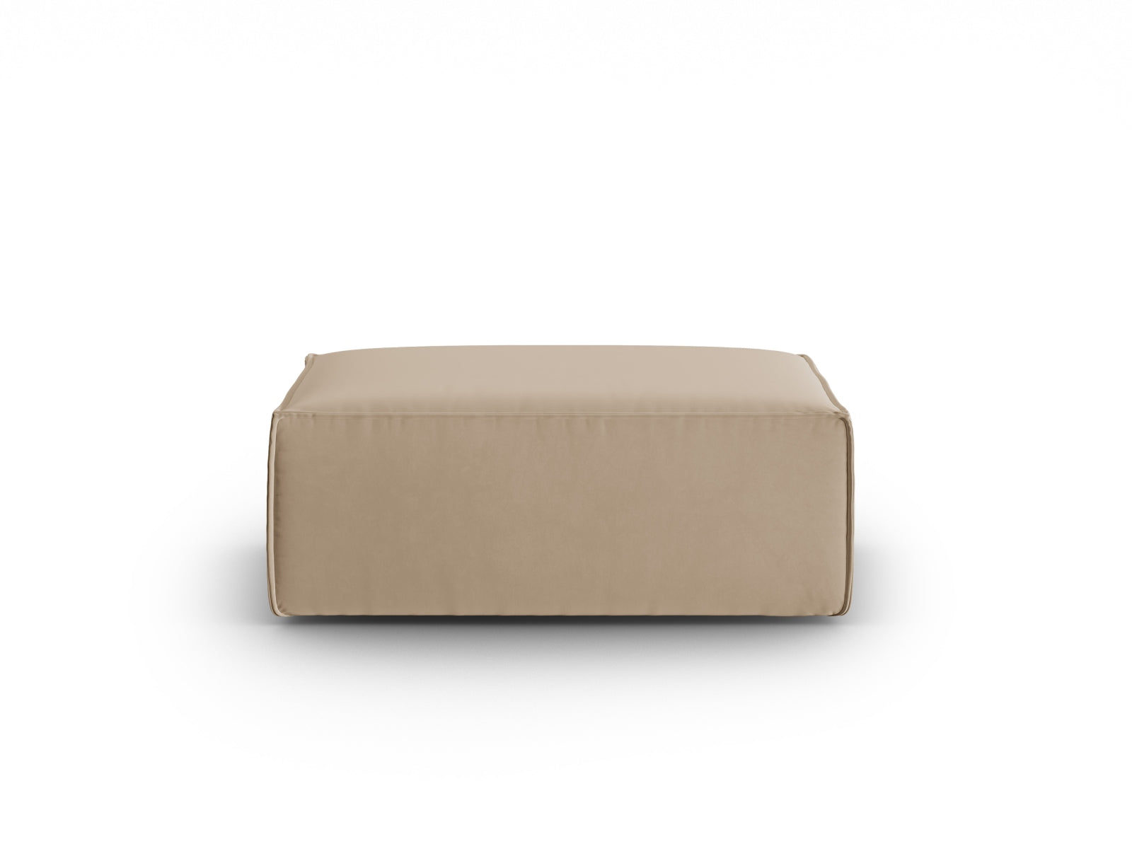 Mackay Velour Pouf 1 Sitzer in Sand präsentiert im Onlineshop von KAQTU Design AG. Modulares Sofa ist von Cosmopolitan Design