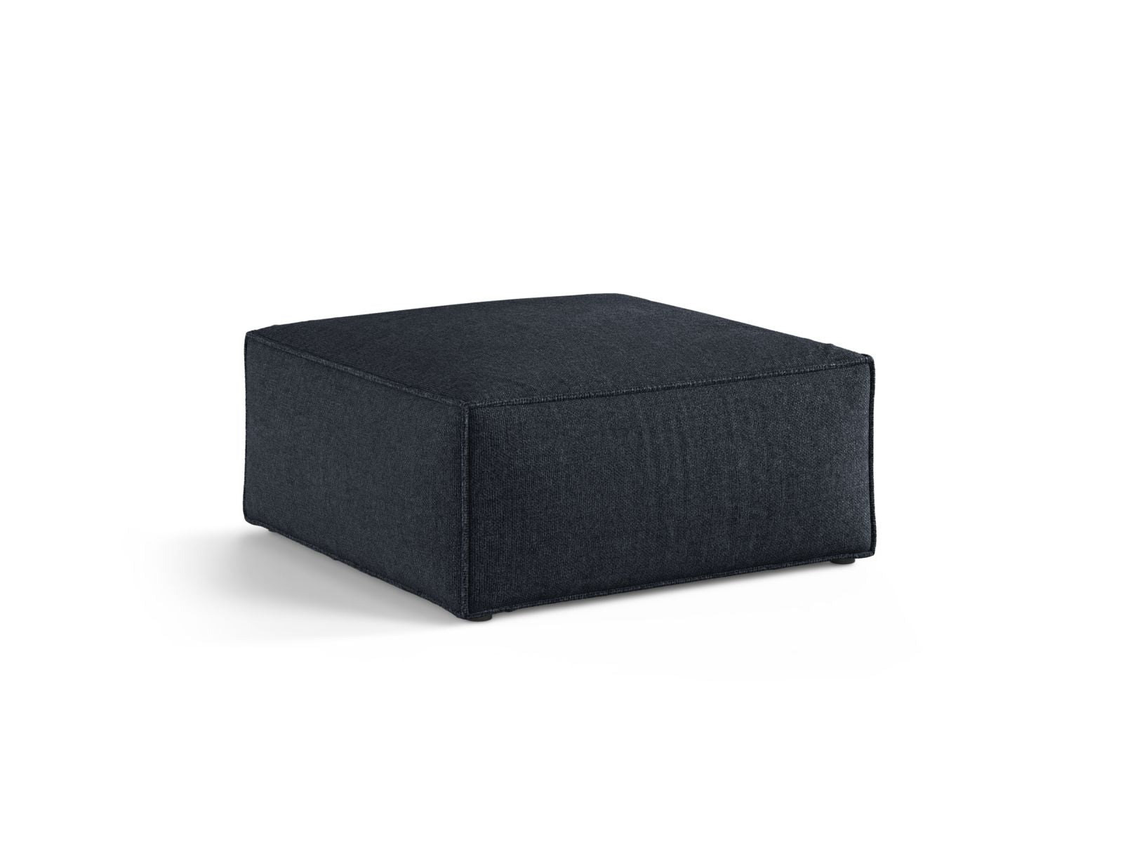 Eleganter 1-Sitzer Pouf Aveiro in Navy Blue-Eden, ideal für stilvolle Wohnräume, präsentiert von Cosmopolitan Design.